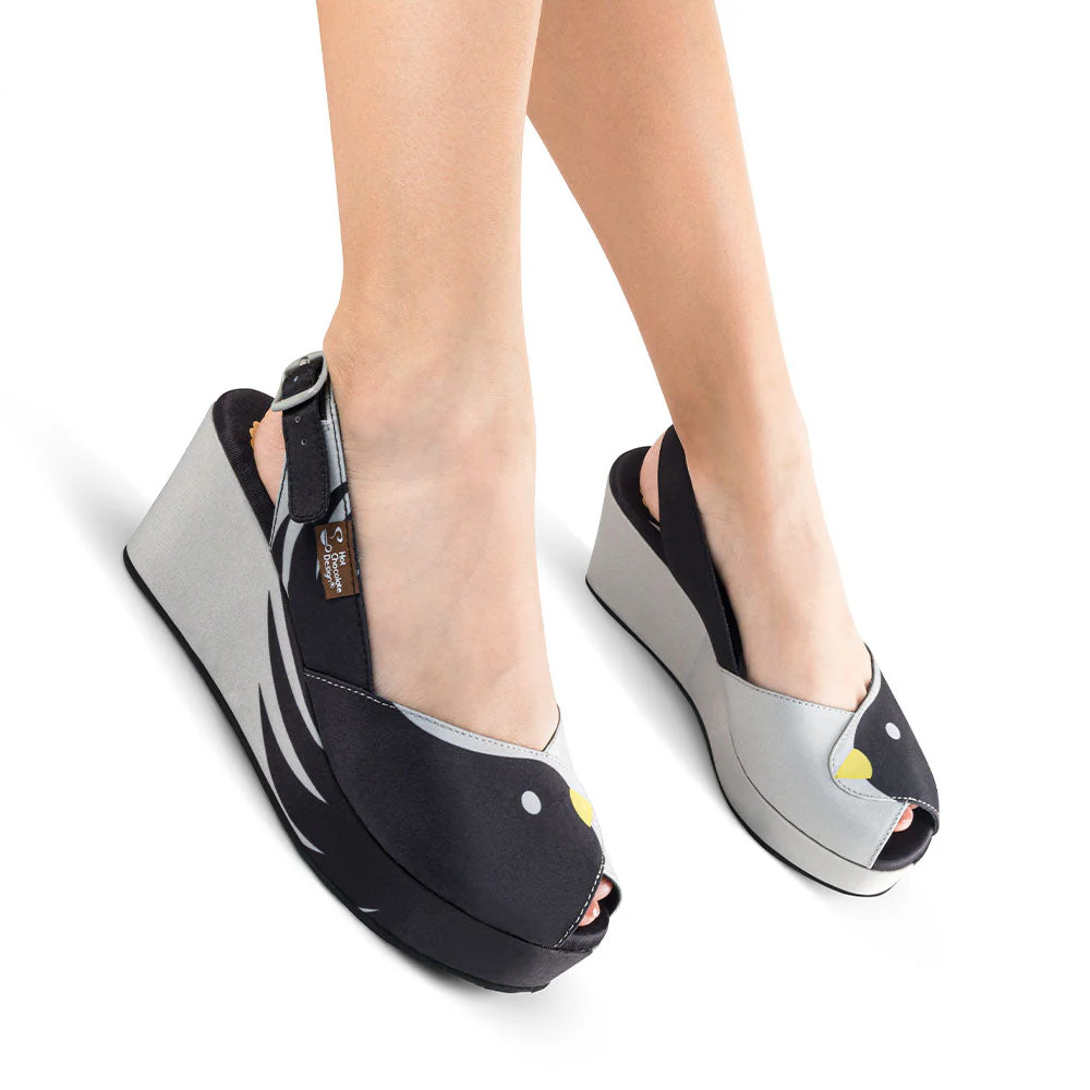Chocolaticas® Black Birds Women's Sandal - Image 5
