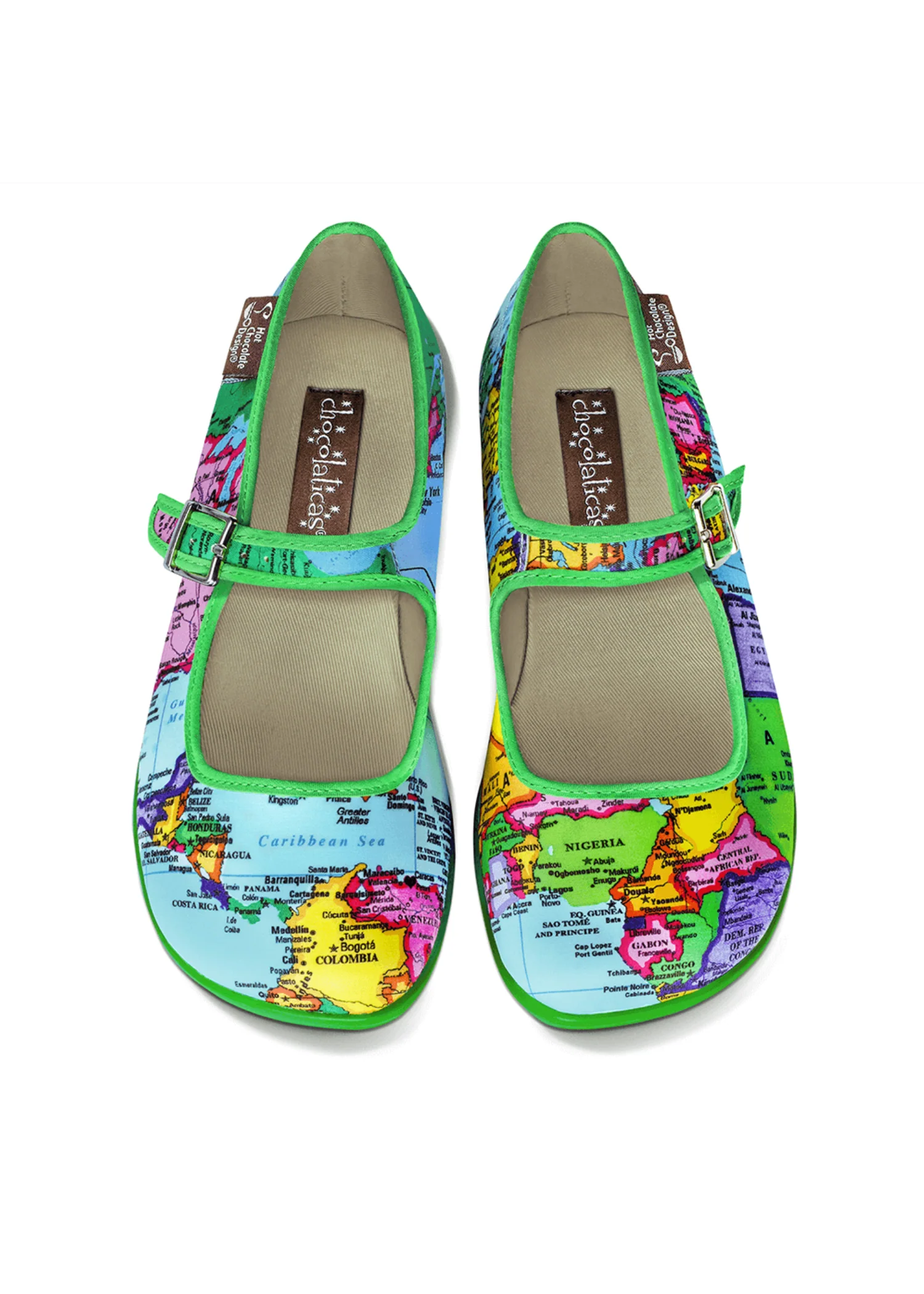 ChocolaticasĀ® Bon Voyage Women's Mary Jane Flat