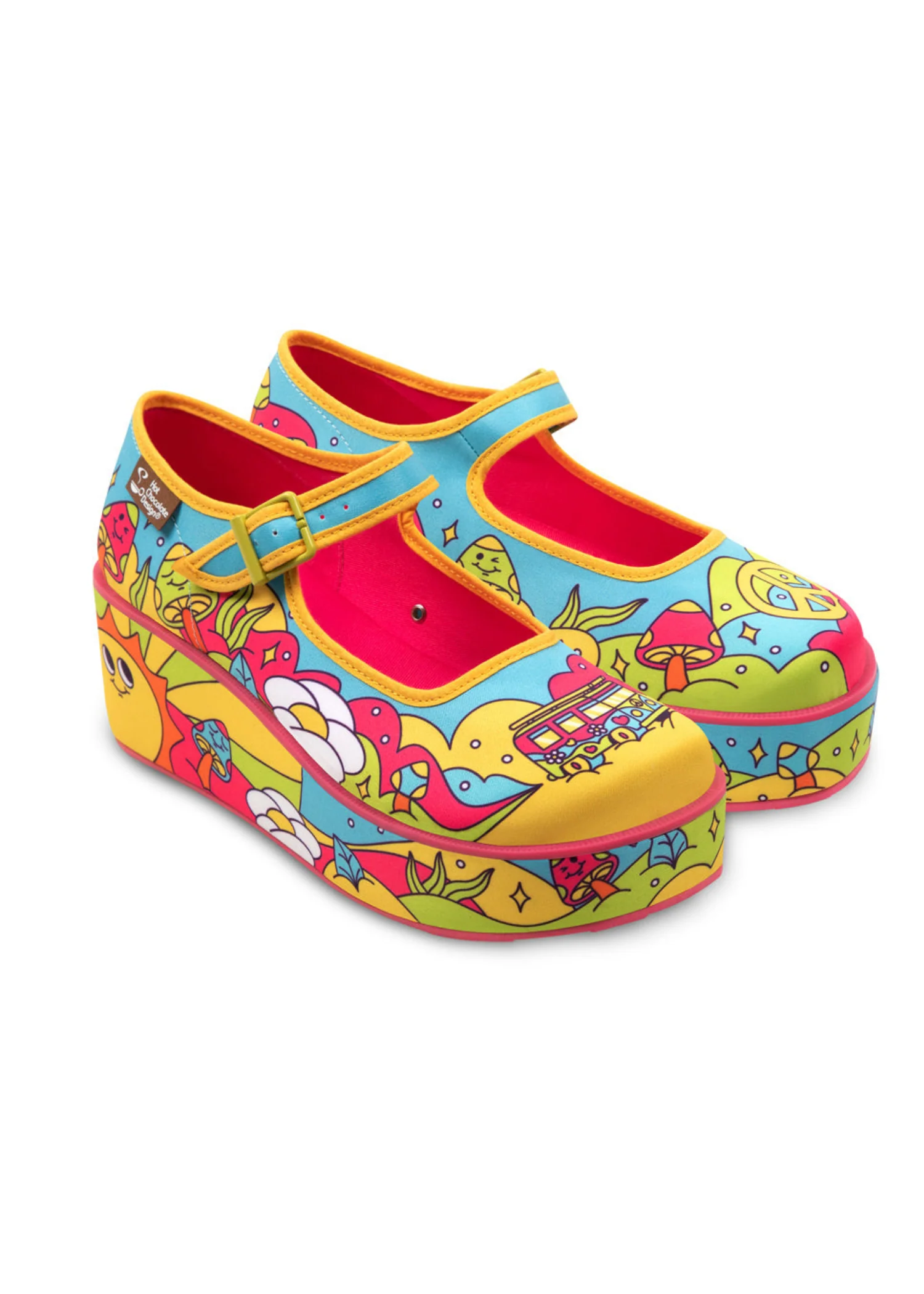 Chocolaticas® Love On The Road Women's Mary Jane Platform