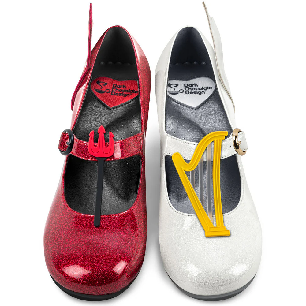 Chocolaticas® Mid Heels Angel & Demon Women's Mary Jane Pump - Image 3