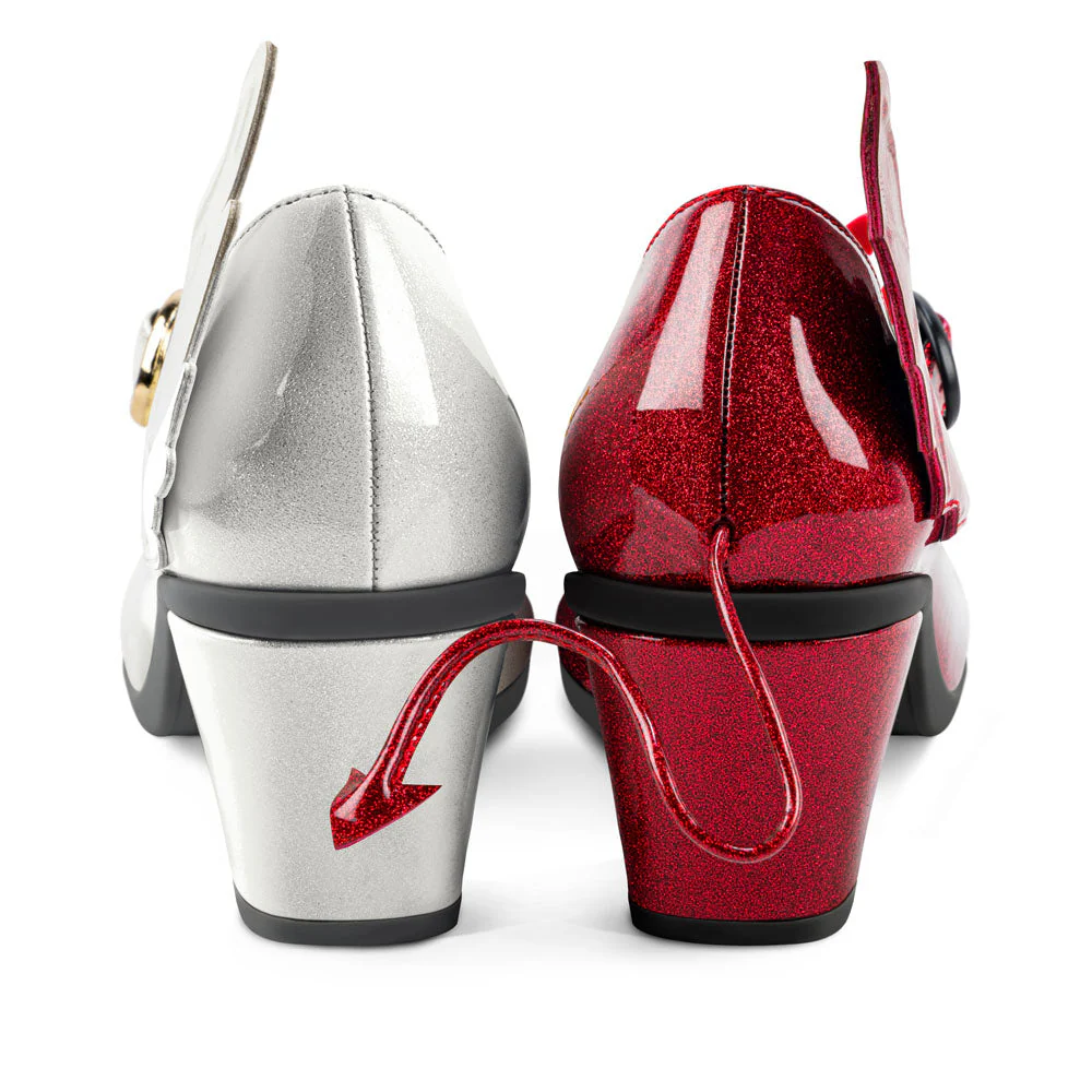 Chocolaticas® Mid Heels Angel & Demon Women's Mary Jane Pump - Image 4