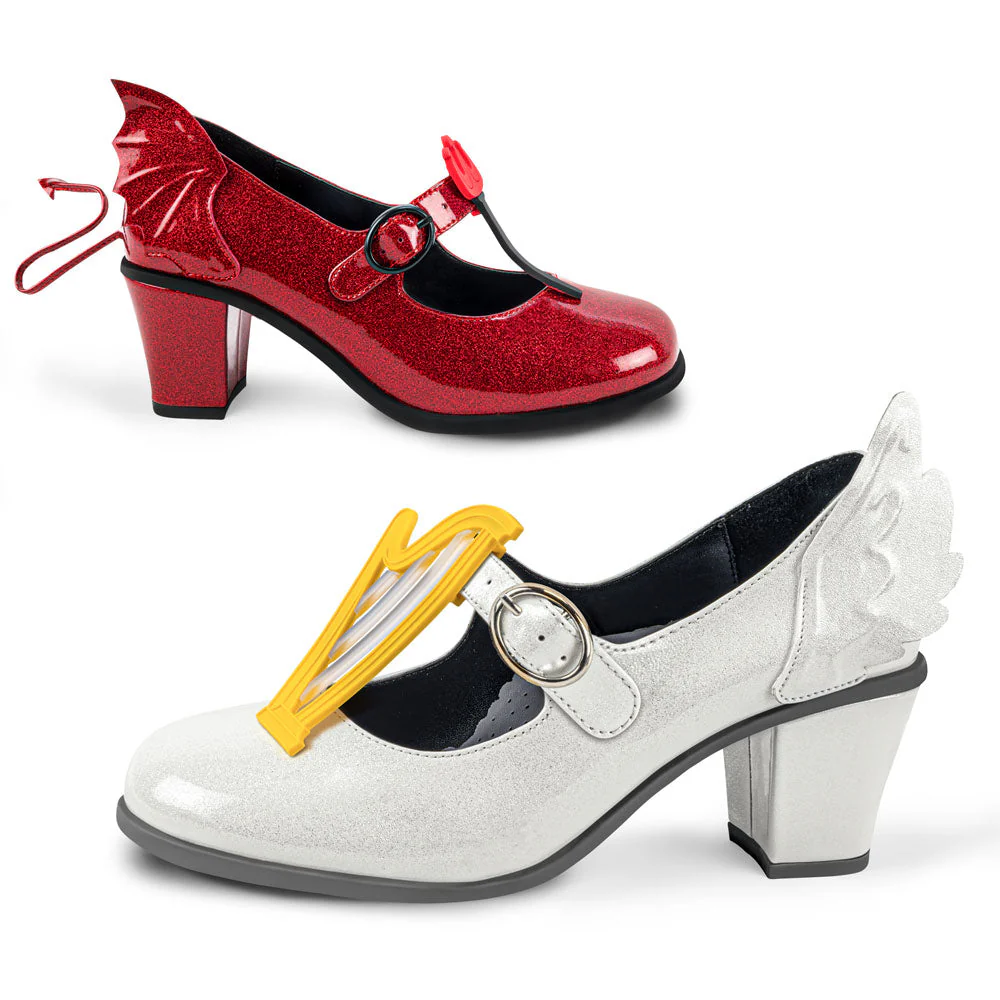 Chocolaticas® Mid Heels Angel & Demon Women's Mary Jane Pump - Image 5