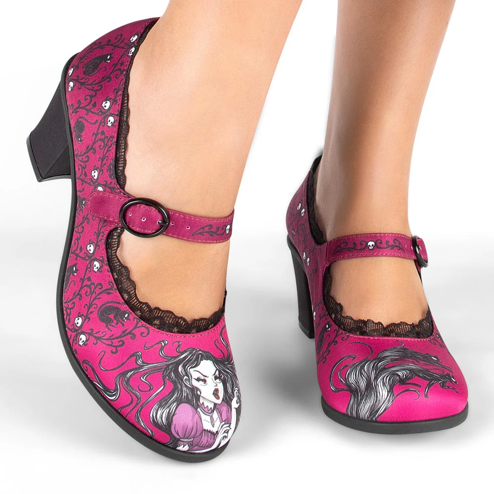ChocolaticasĀ® Mid Heels Carmilla Women's Mary Jane Pump - Image 5
