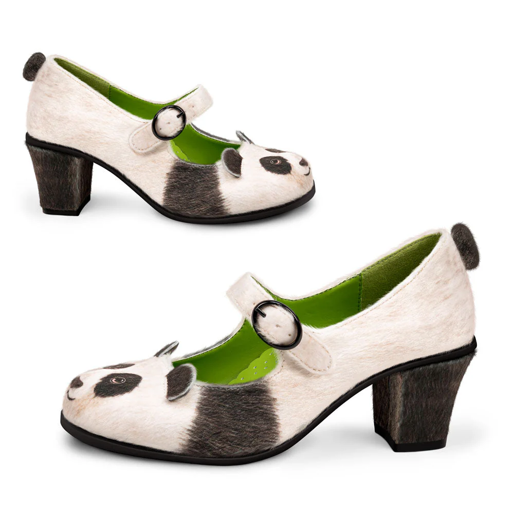 ChocolaticasĀ® Mid Heels Panda Women's Mary Jane Pump - Image 3