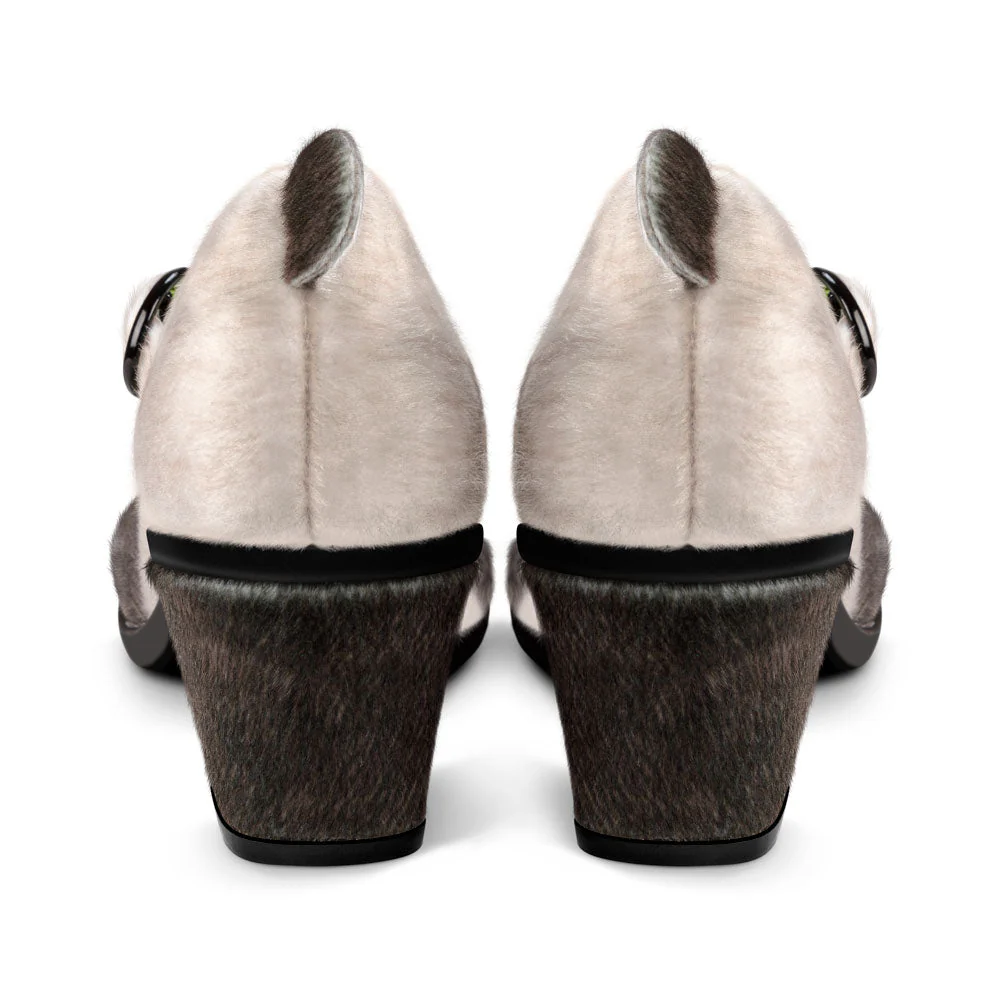 ChocolaticasĀ® Mid Heels Panda Women's Mary Jane Pump - Image 4