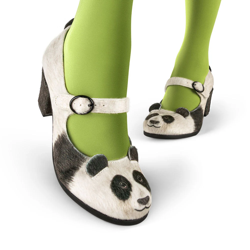 ChocolaticasĀ® Mid Heels Panda Women's Mary Jane Pump - Image 5