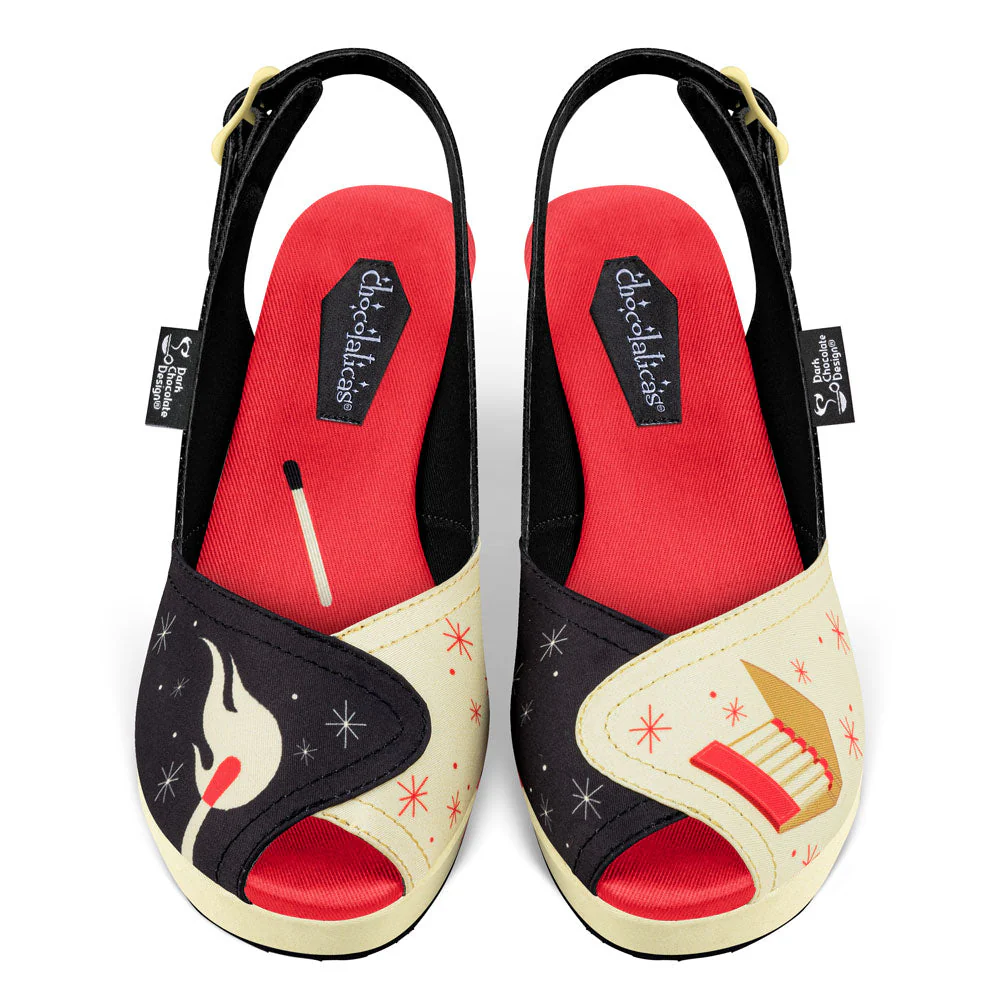 ChocolaticasĀ® She's On Fire Women's Sandal - Image 2