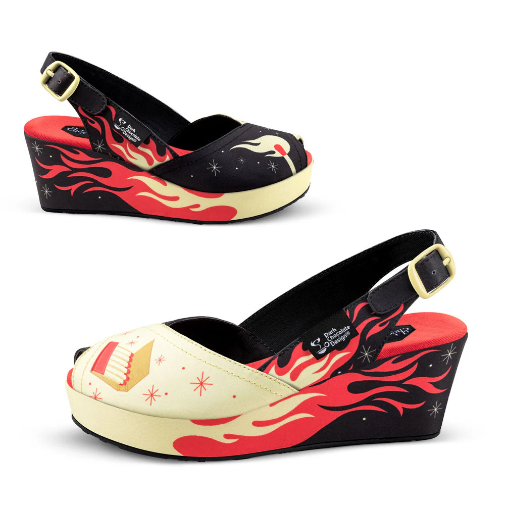 ChocolaticasĀ® She's On Fire Women's Sandal - Image 3
