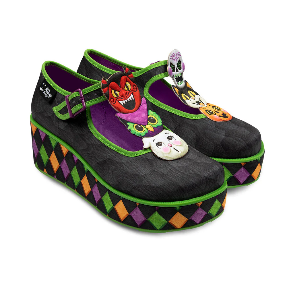 ChocolaticasĀ® Spooky Gang Women's Mary Jane Platform - Image 2