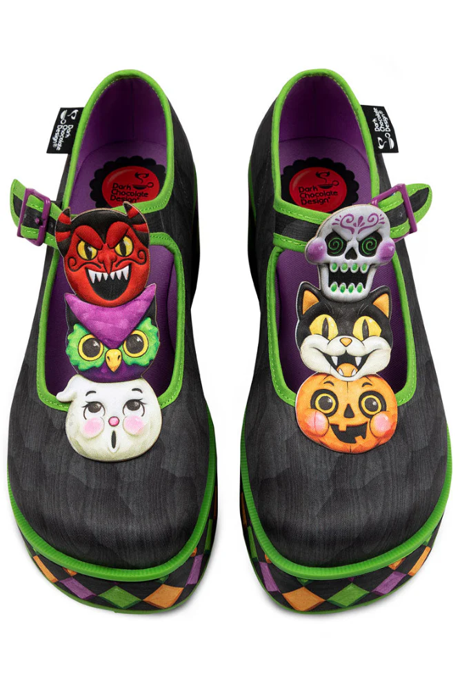 ChocolaticasĀ® Spooky Gang Women's Mary Jane Platform - Image 3