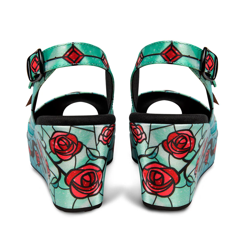 ChocolaticasĀ® Stained Roses Women's Sandal - Image 4