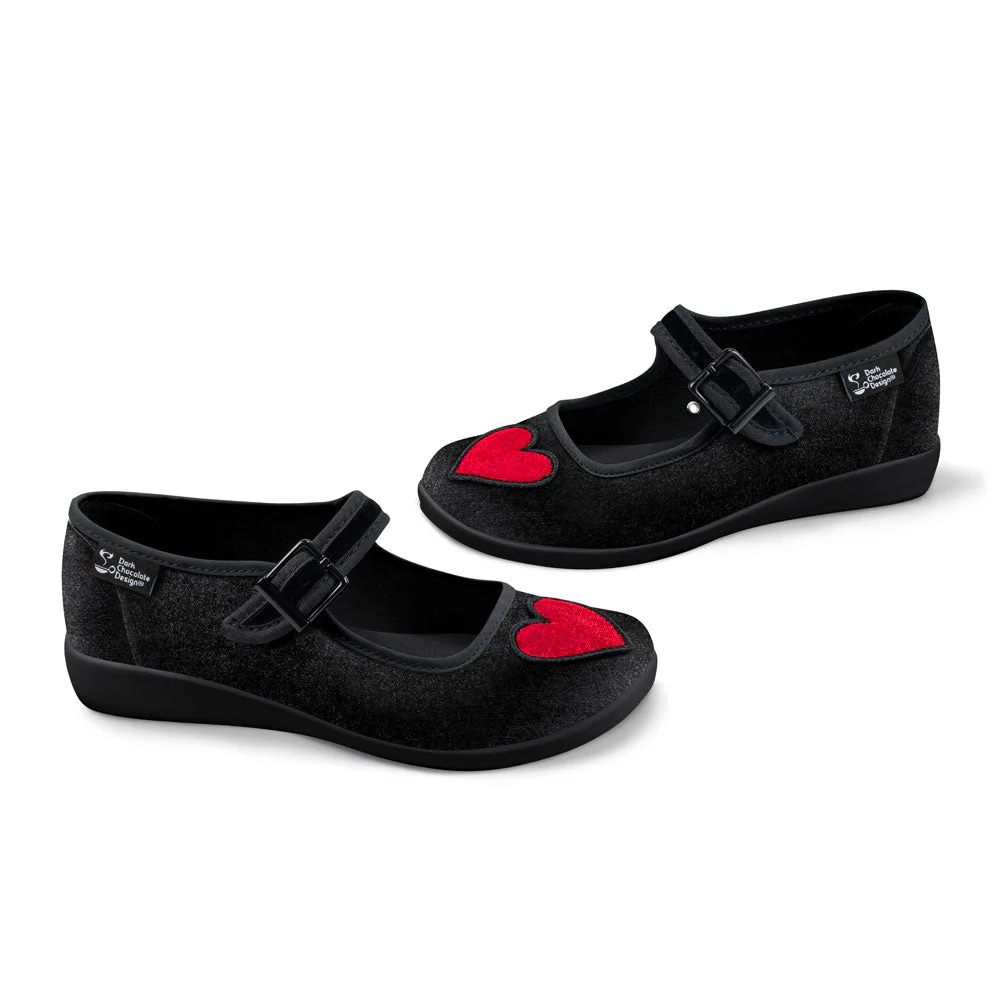 Chocolaticas® Velvet Heart Women's Mary Jane Flat - Image 3