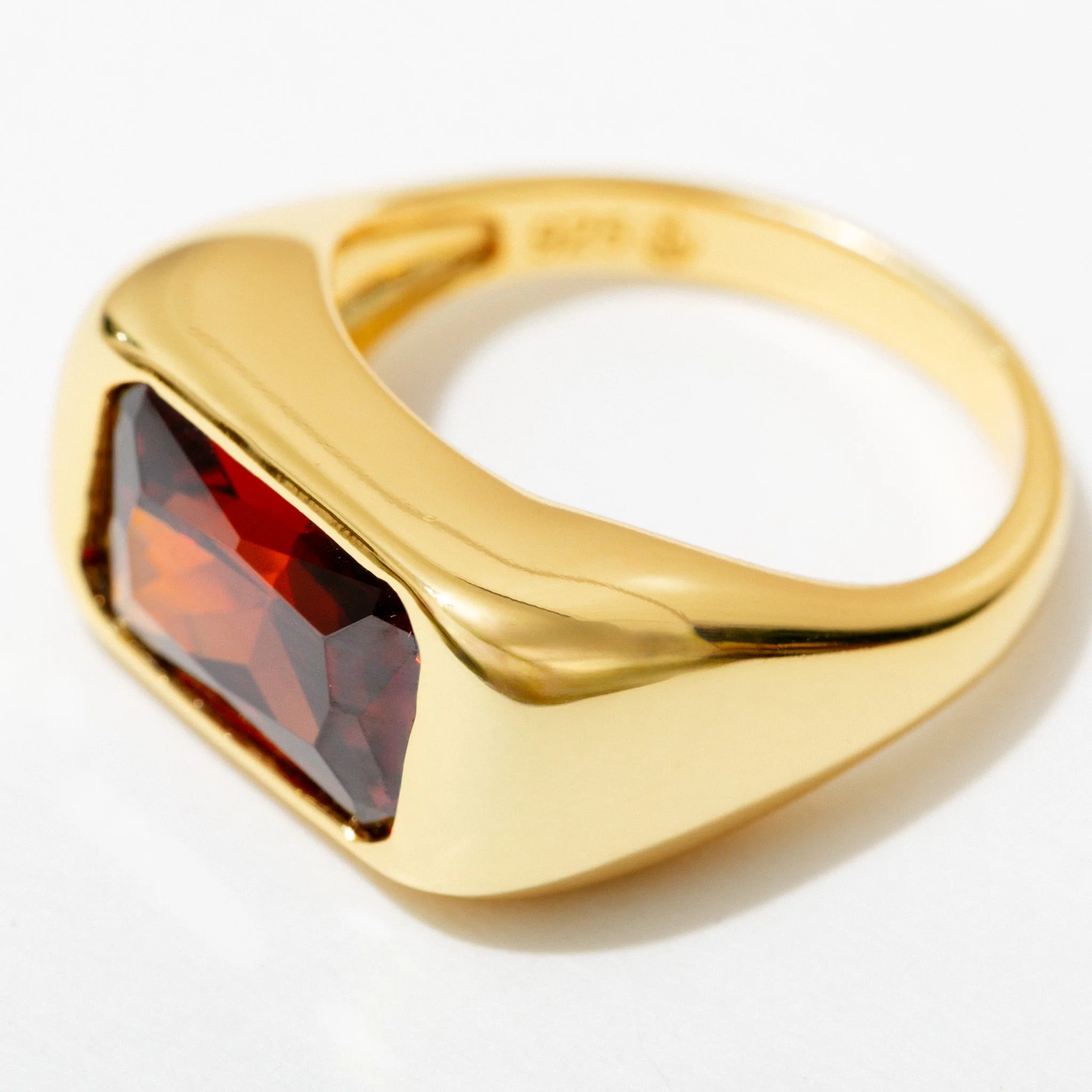 Chunky Bezel Ring Sterling Silver - Image 2