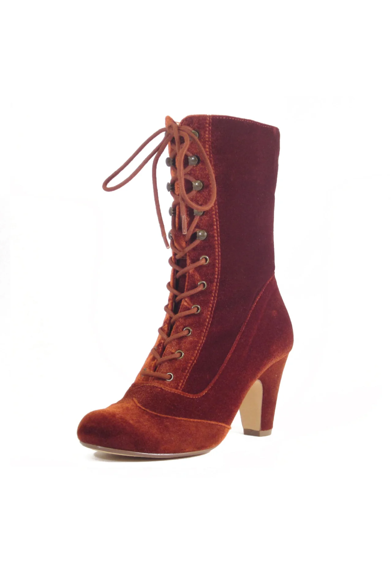 Claire Velvet Victorian Booties - Image 2