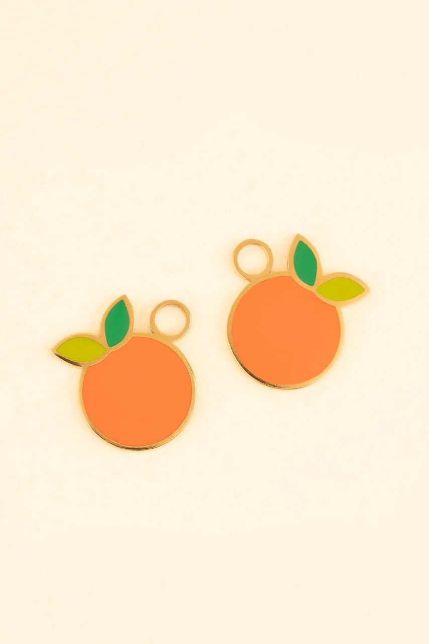 Clementine Huggie Hoop Charms