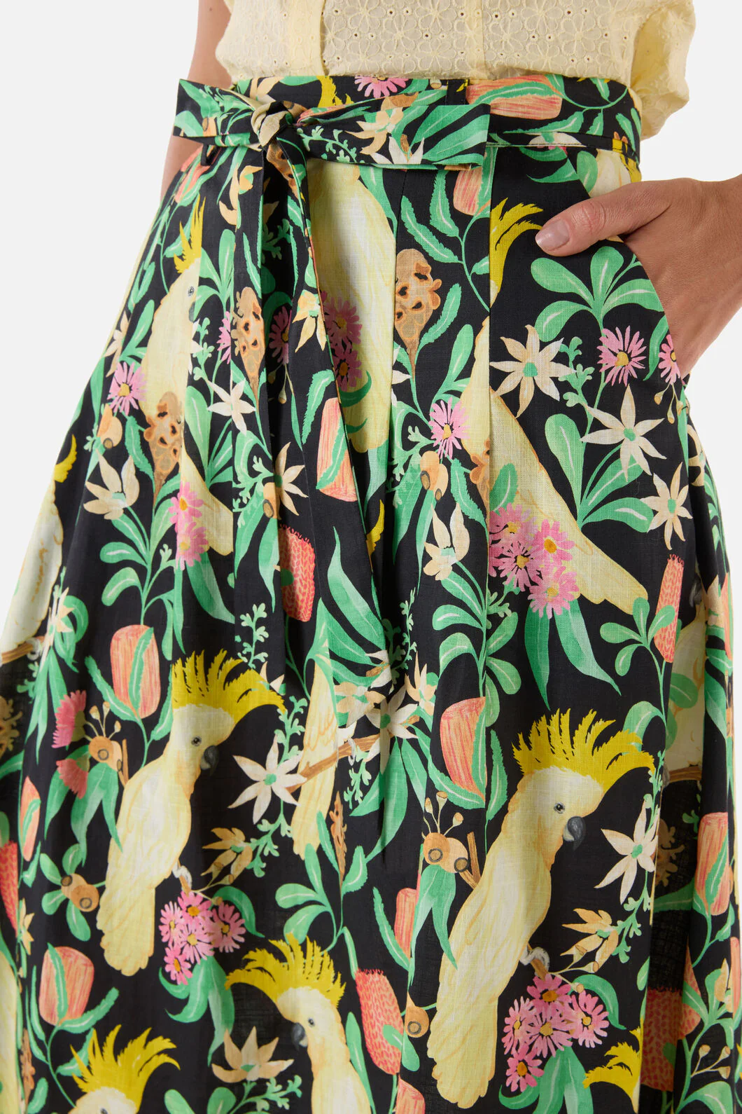 Cockatoo & Flora Midi Skirt - Image 2