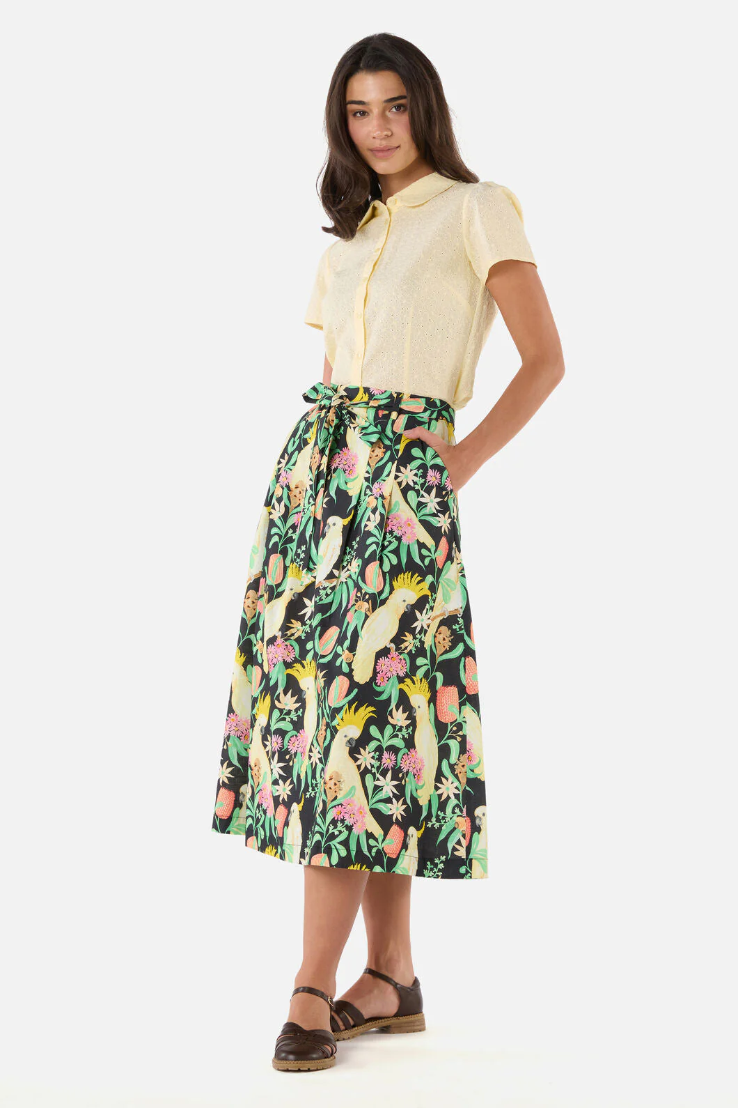 Cockatoo & Flora Midi Skirt - Image 4