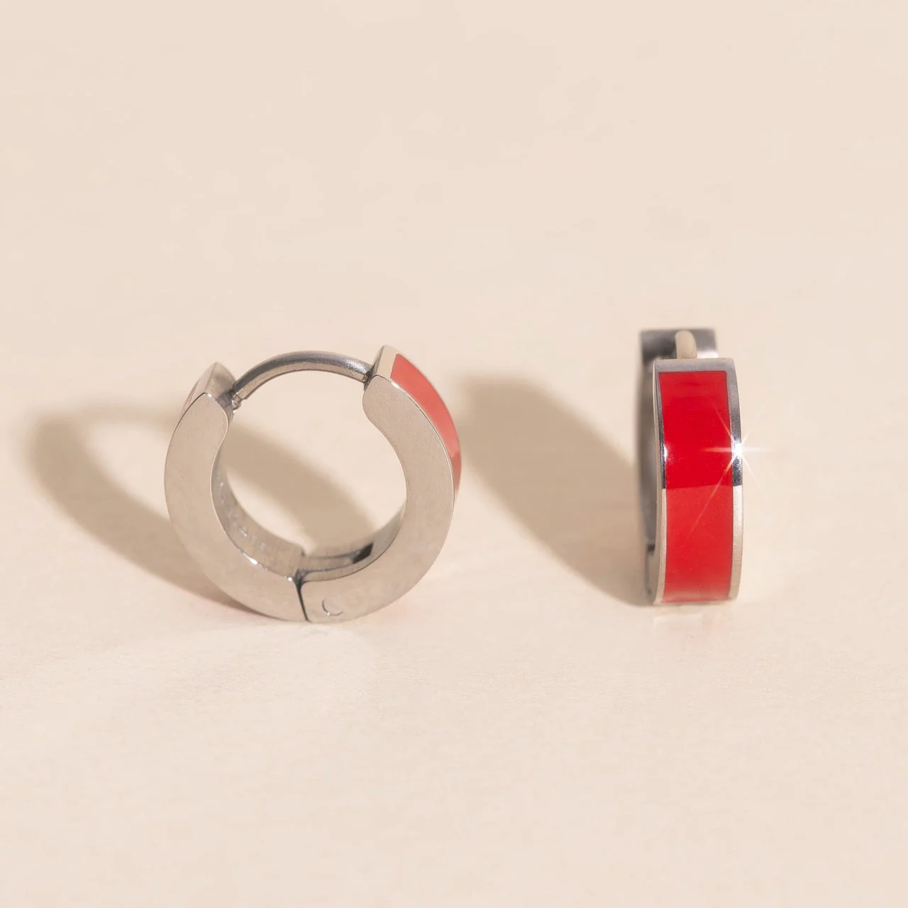 Chunky Huggie Hoop Earrings - 16 Color Options - Image 10
