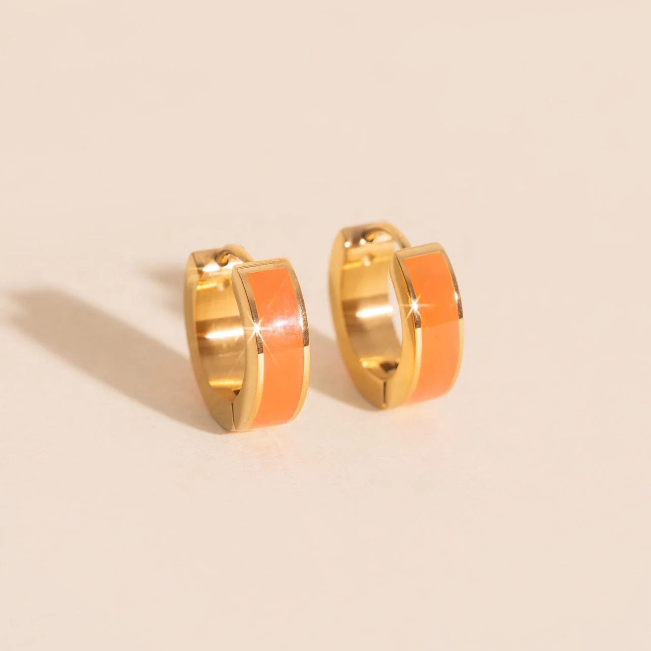 Chunky Huggie Hoop Earrings - 16 Color Options - Image 12