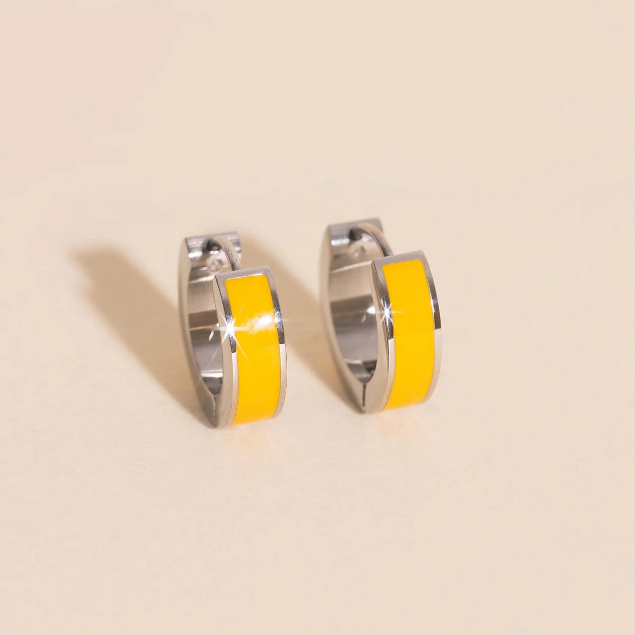 Chunky Huggie Hoop Earrings - 16 Color Options - Image 14