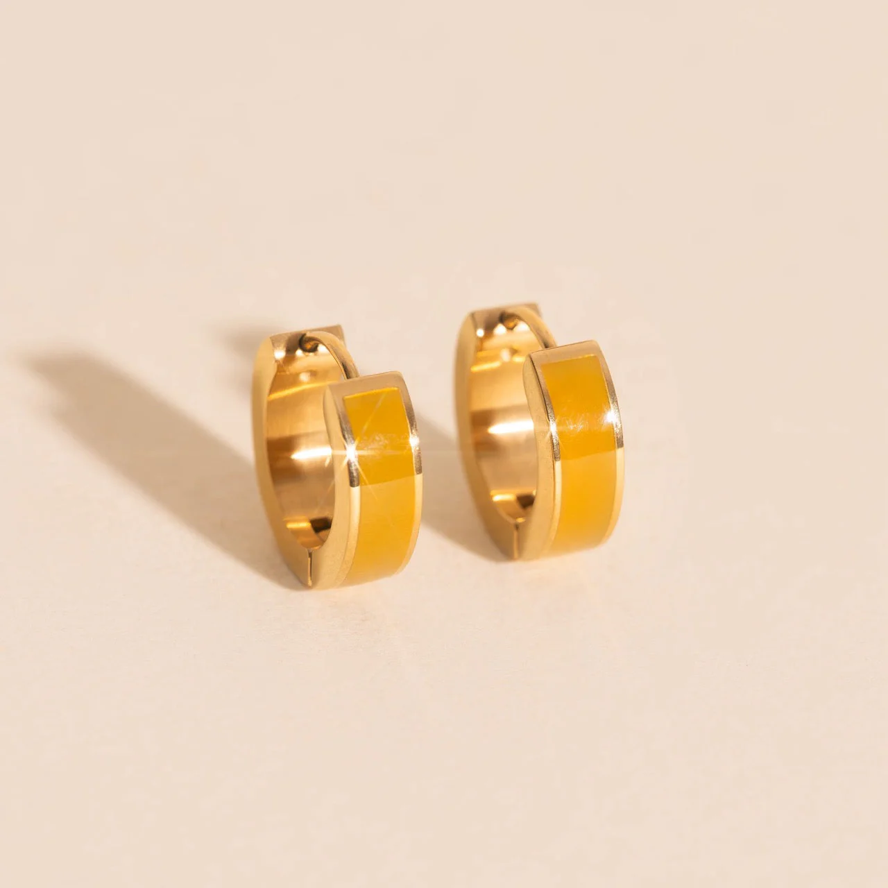 Chunky Huggie Hoop Earrings - 16 Color Options - Image 15