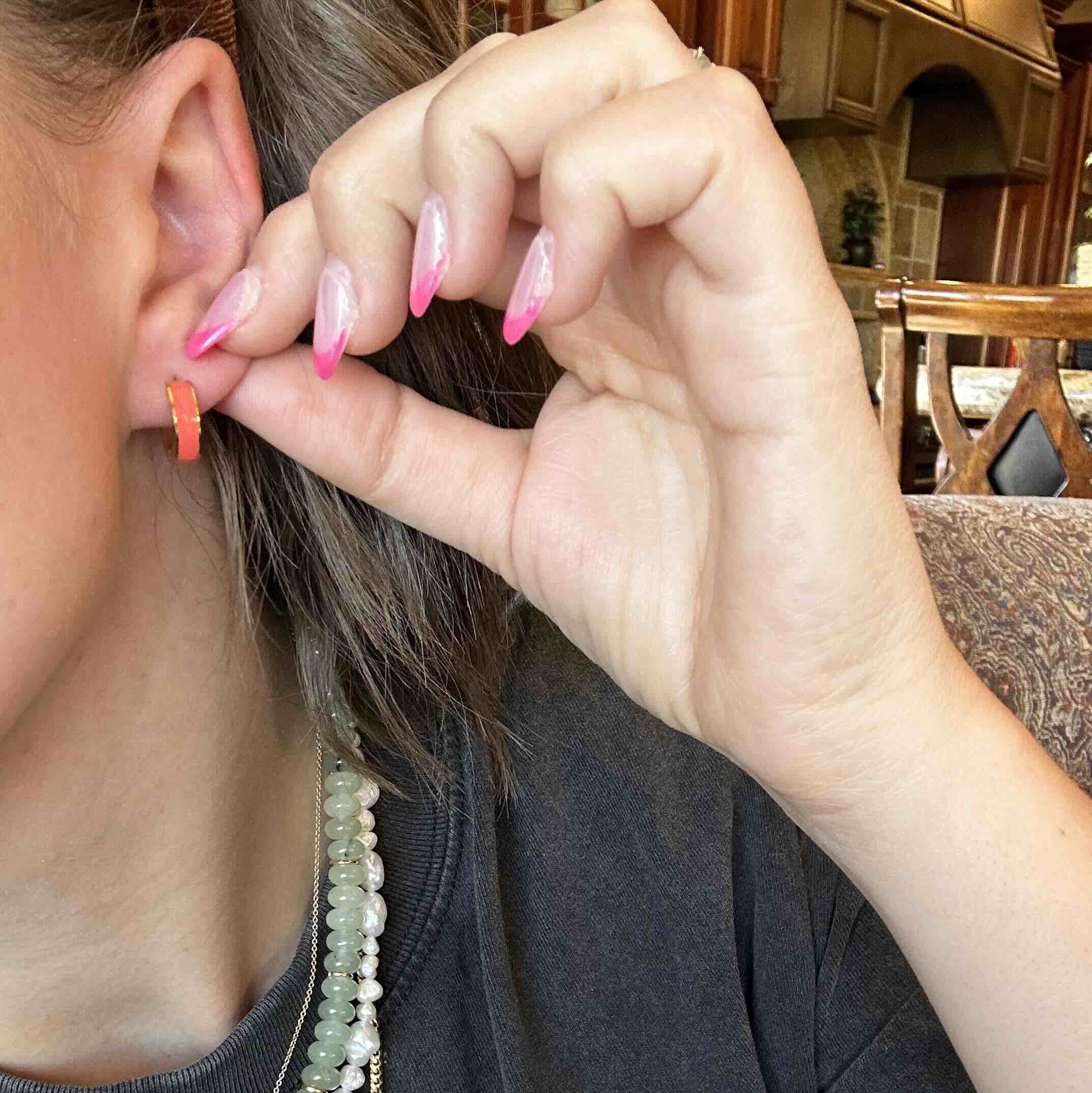 Chunky Huggie Hoop Earrings - 16 Color Options - Image 17