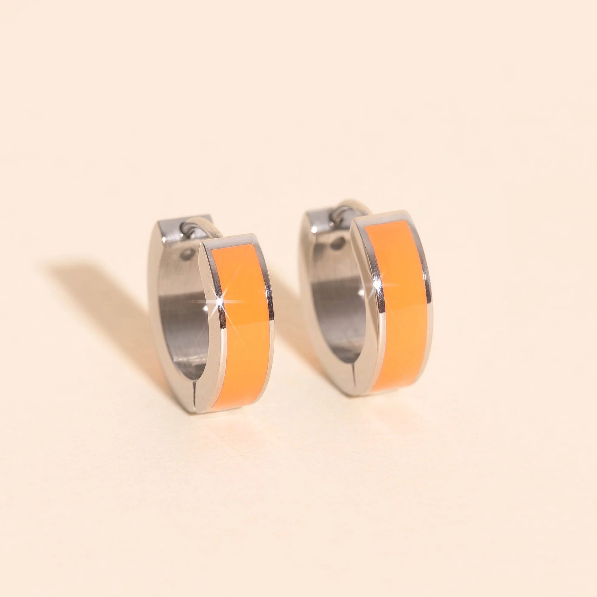 Chunky Huggie Hoop Earrings - 16 Color Options - Image 25