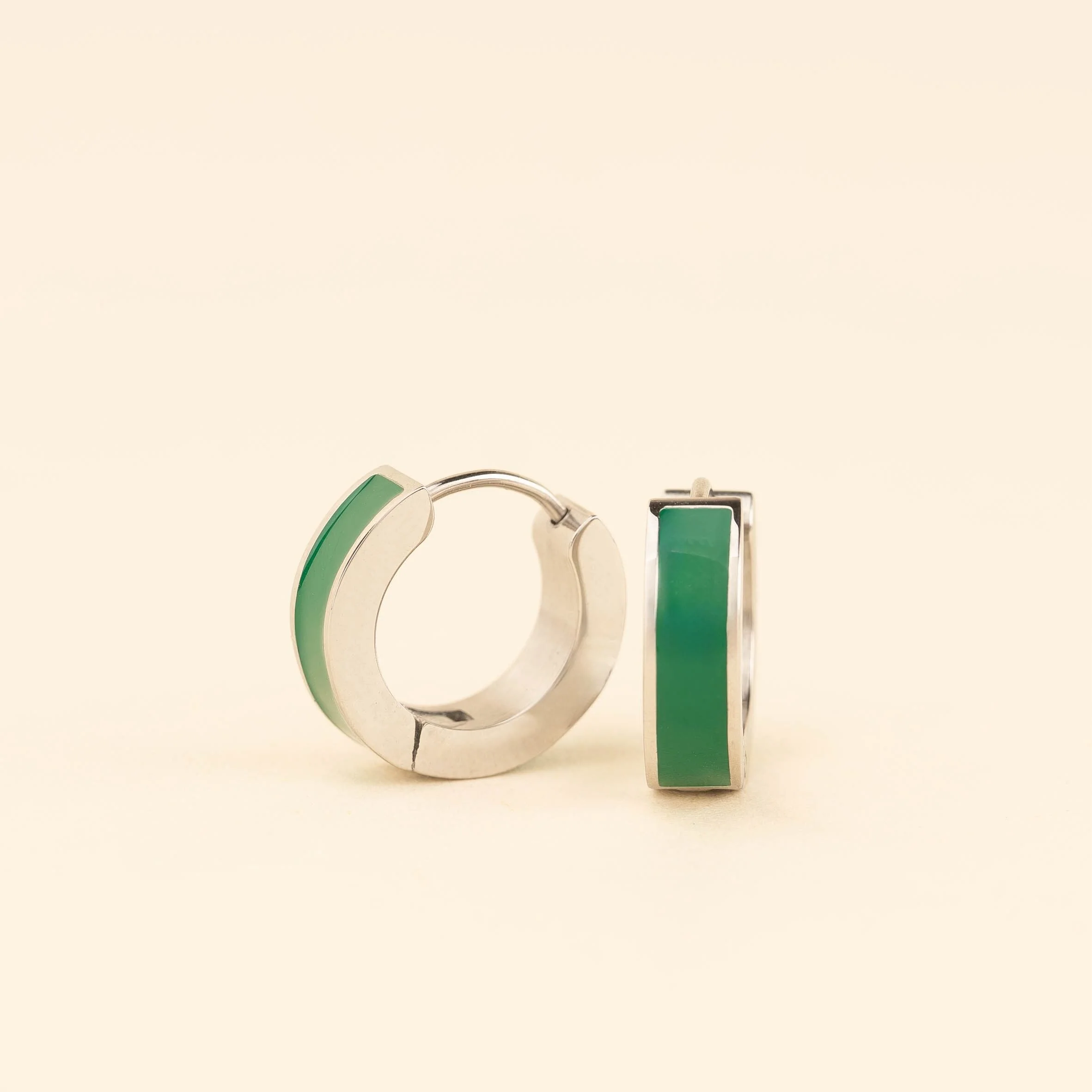 Chunky Huggie Hoop Earrings - 16 Color Options - Image 34