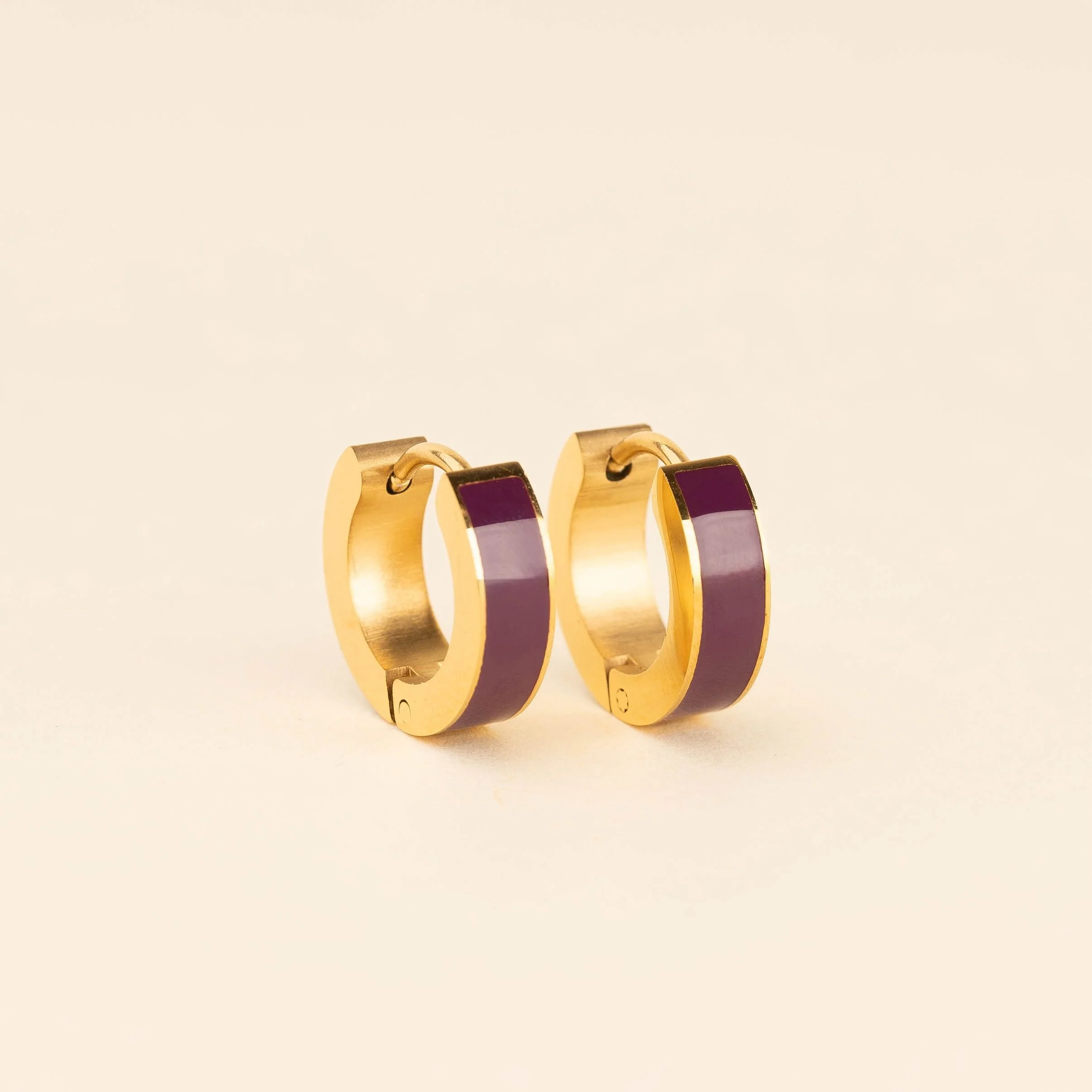 Chunky Huggie Hoop Earrings - 16 Color Options - Image 35
