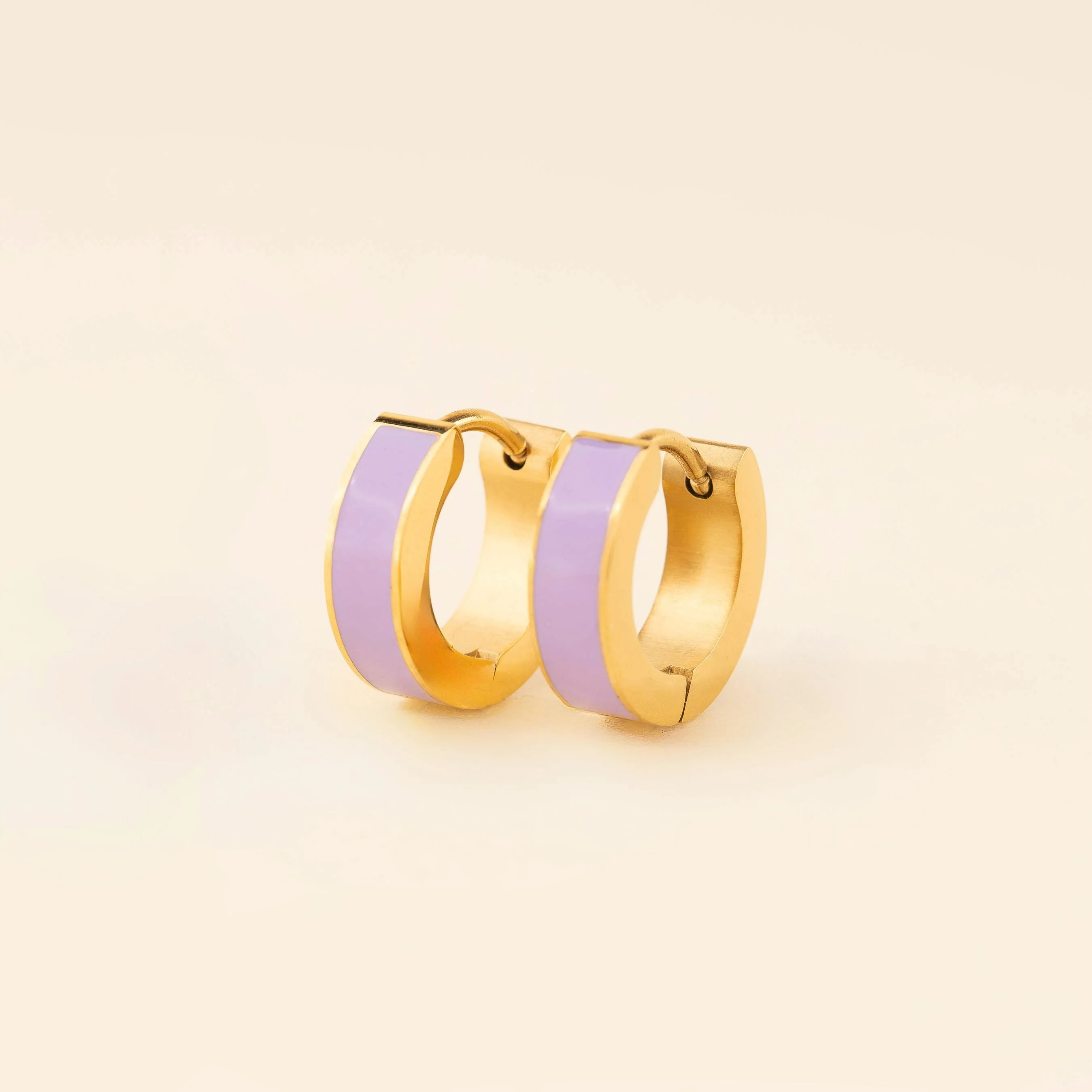 Chunky Huggie Hoop Earrings - 16 Color Options - Image 7