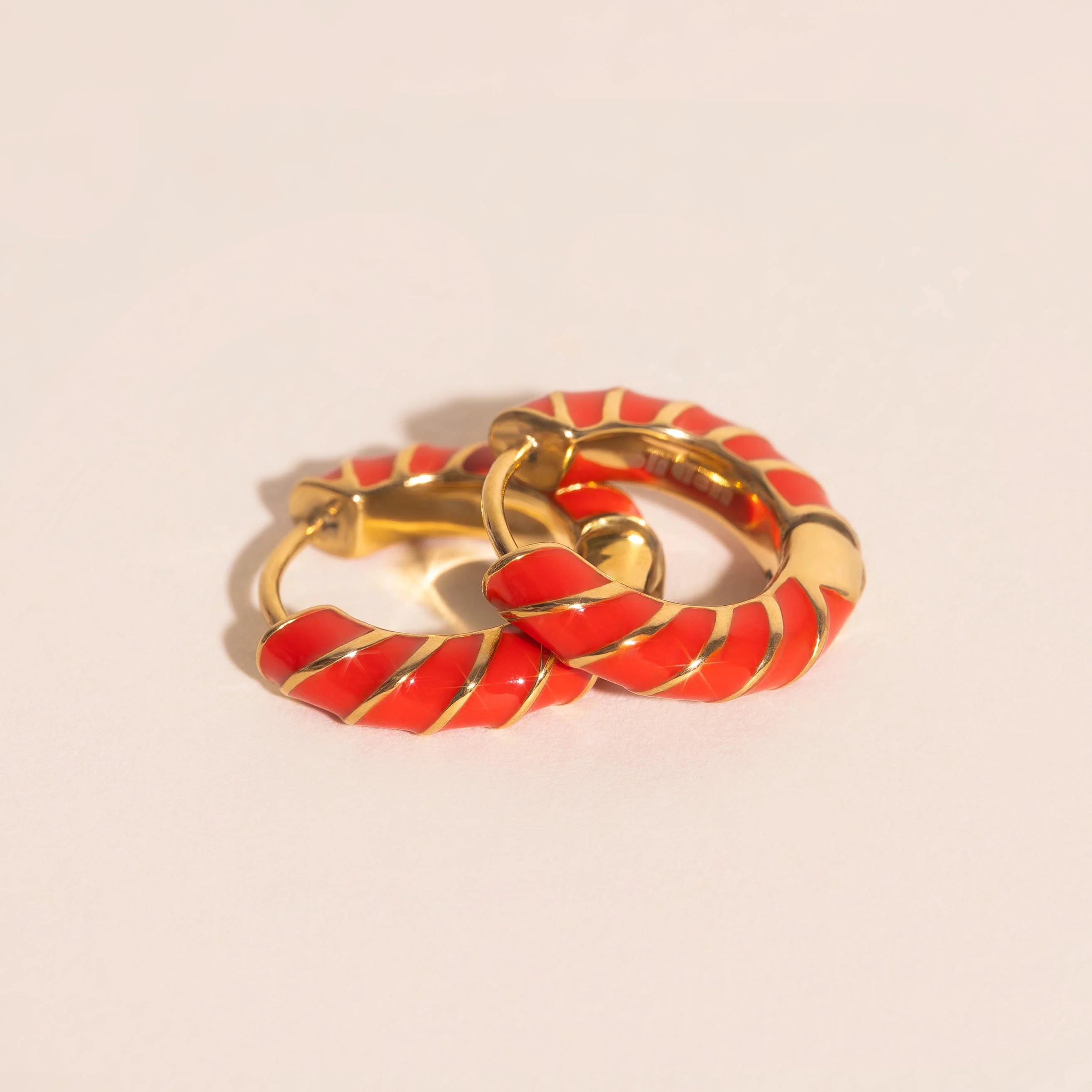 Color Chunky Rounded Huggie Hoop Earrings - Image 12
