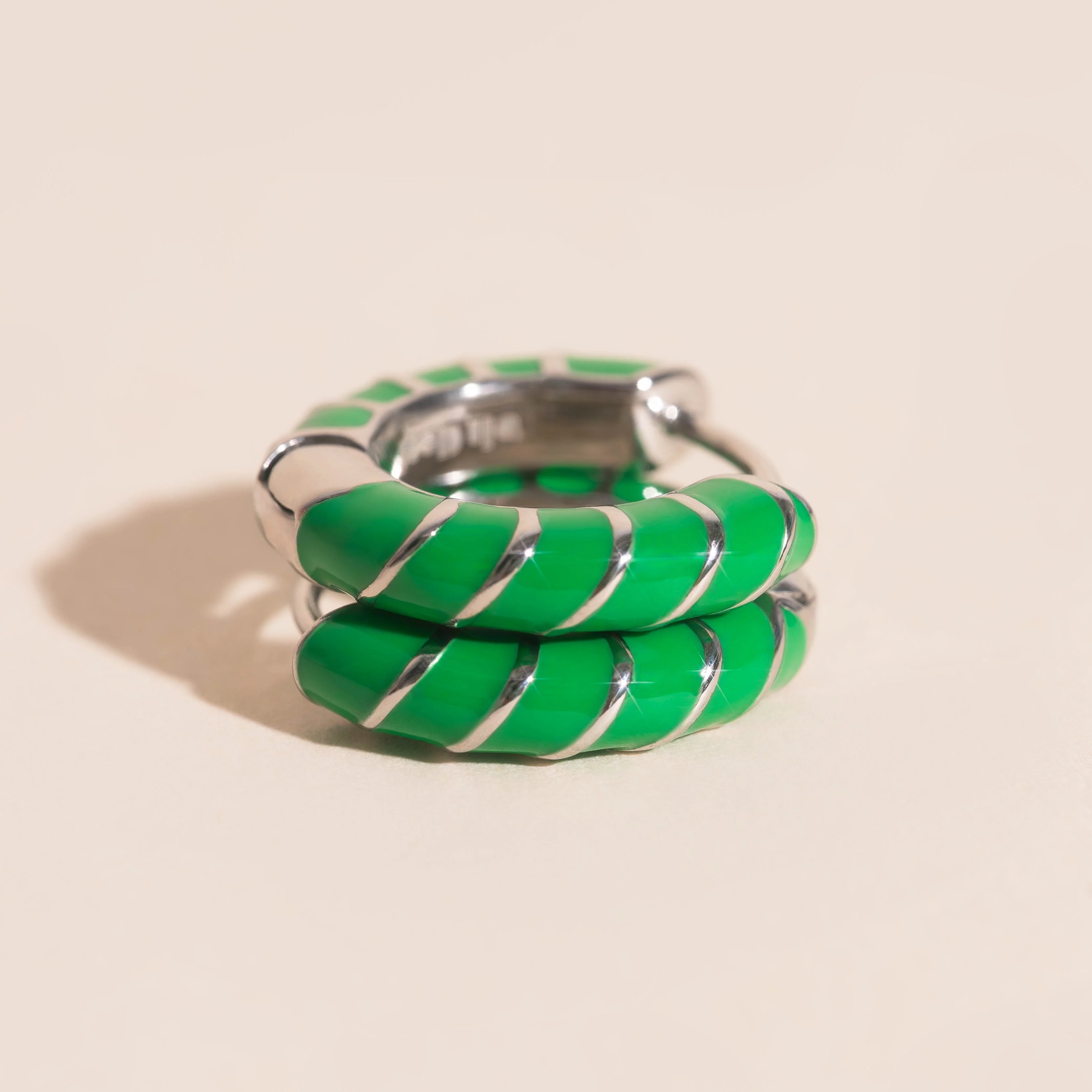 Color Chunky Rounded Huggie Hoop Earrings - Image 13