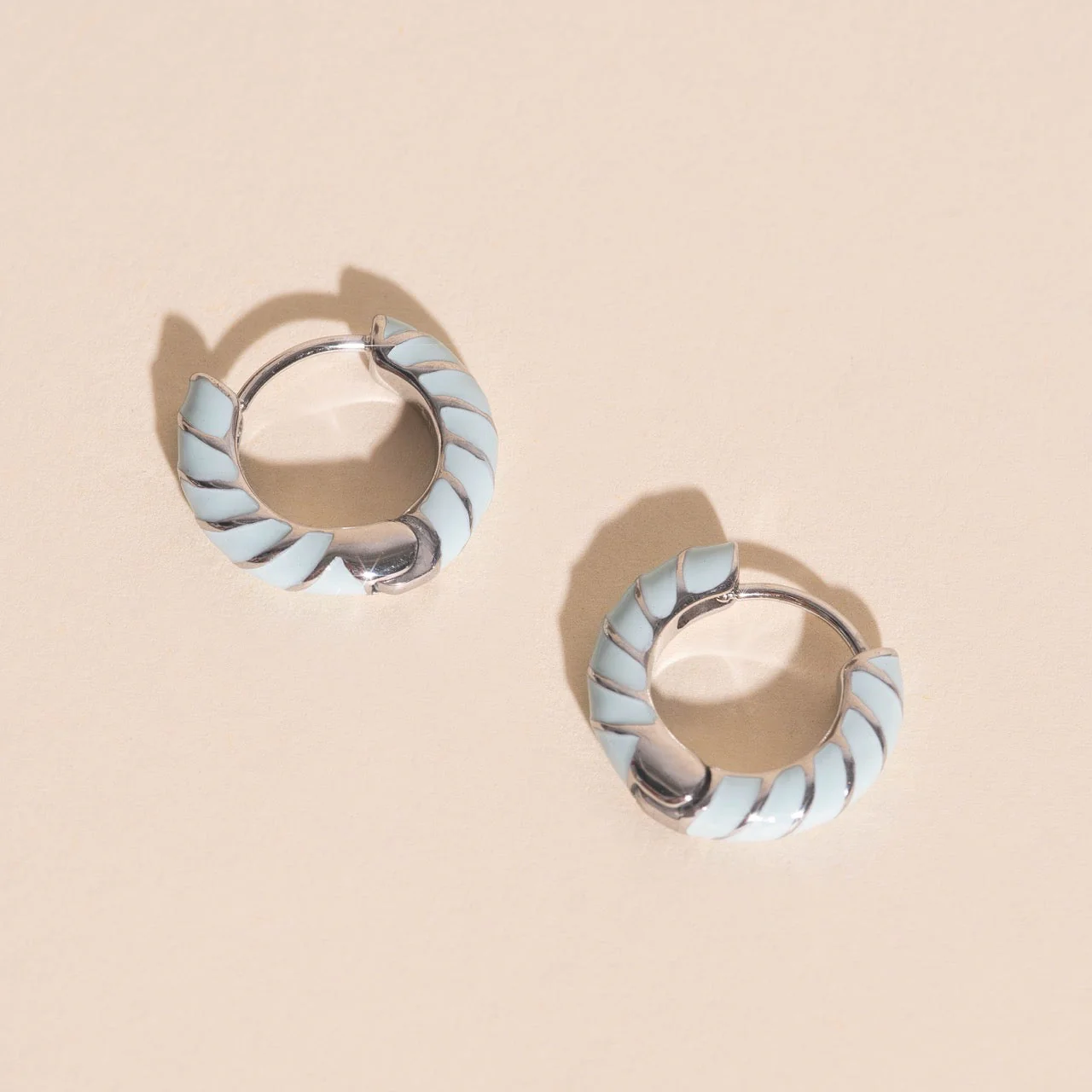 Color Chunky Rounded Huggie Hoop Earrings - Image 17