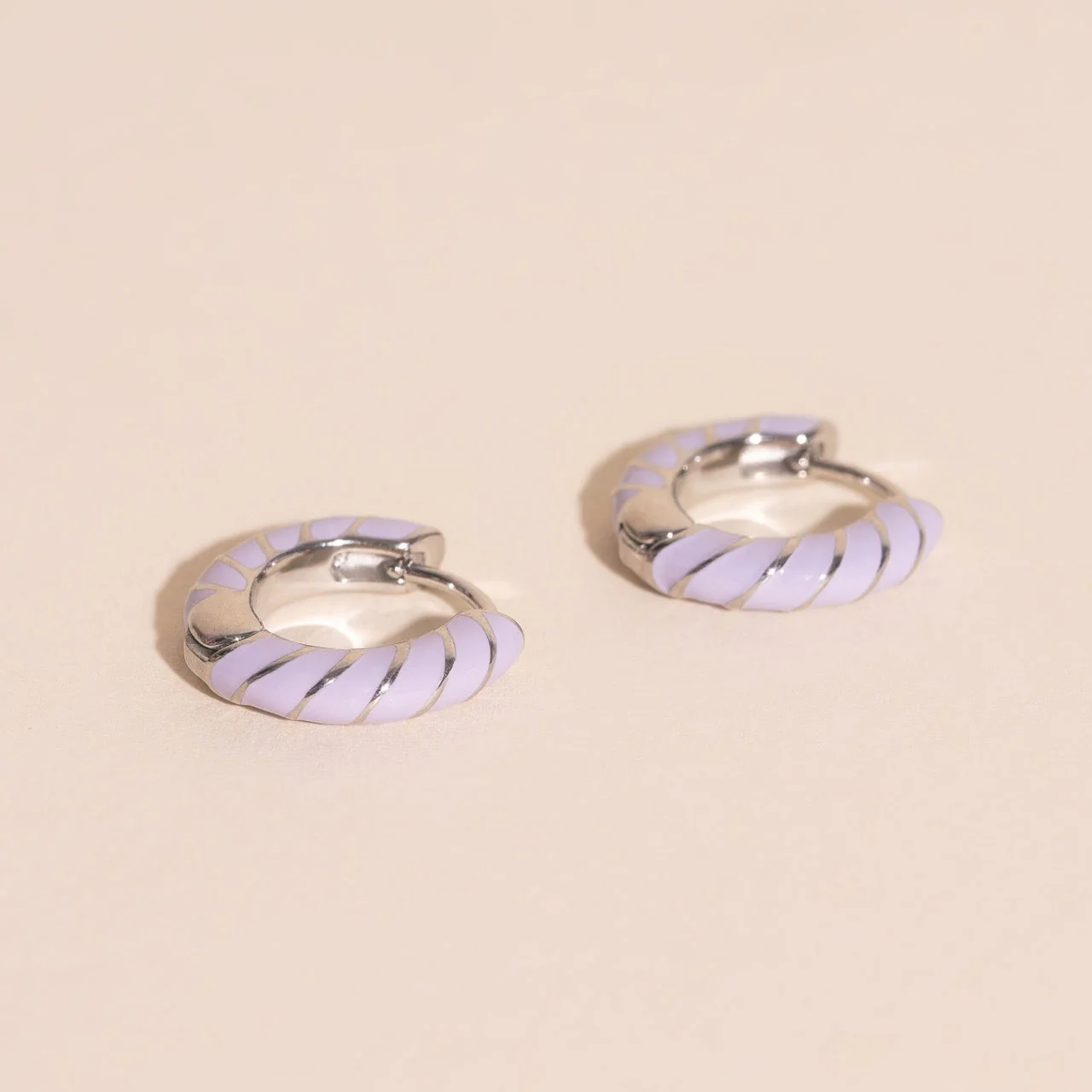 Color Chunky Rounded Huggie Hoop Earrings - Image 21