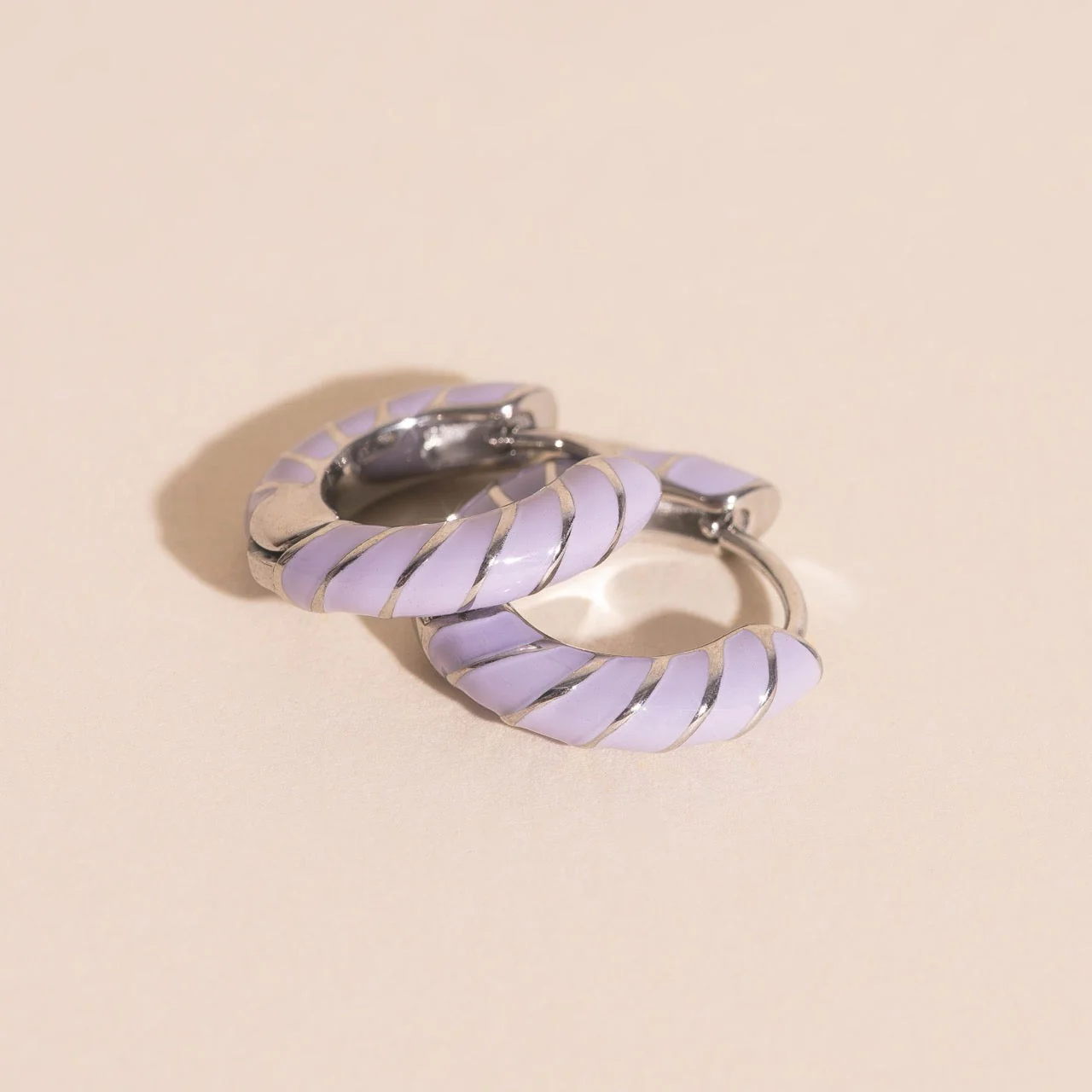 Color Chunky Rounded Huggie Hoop Earrings - Image 22