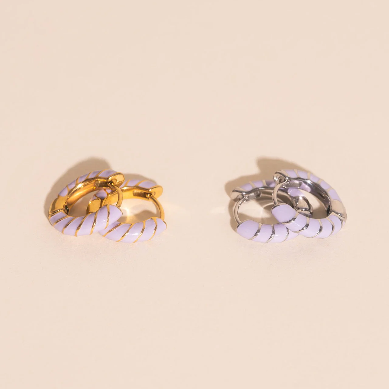 Color Chunky Rounded Huggie Hoop Earrings - Image 23