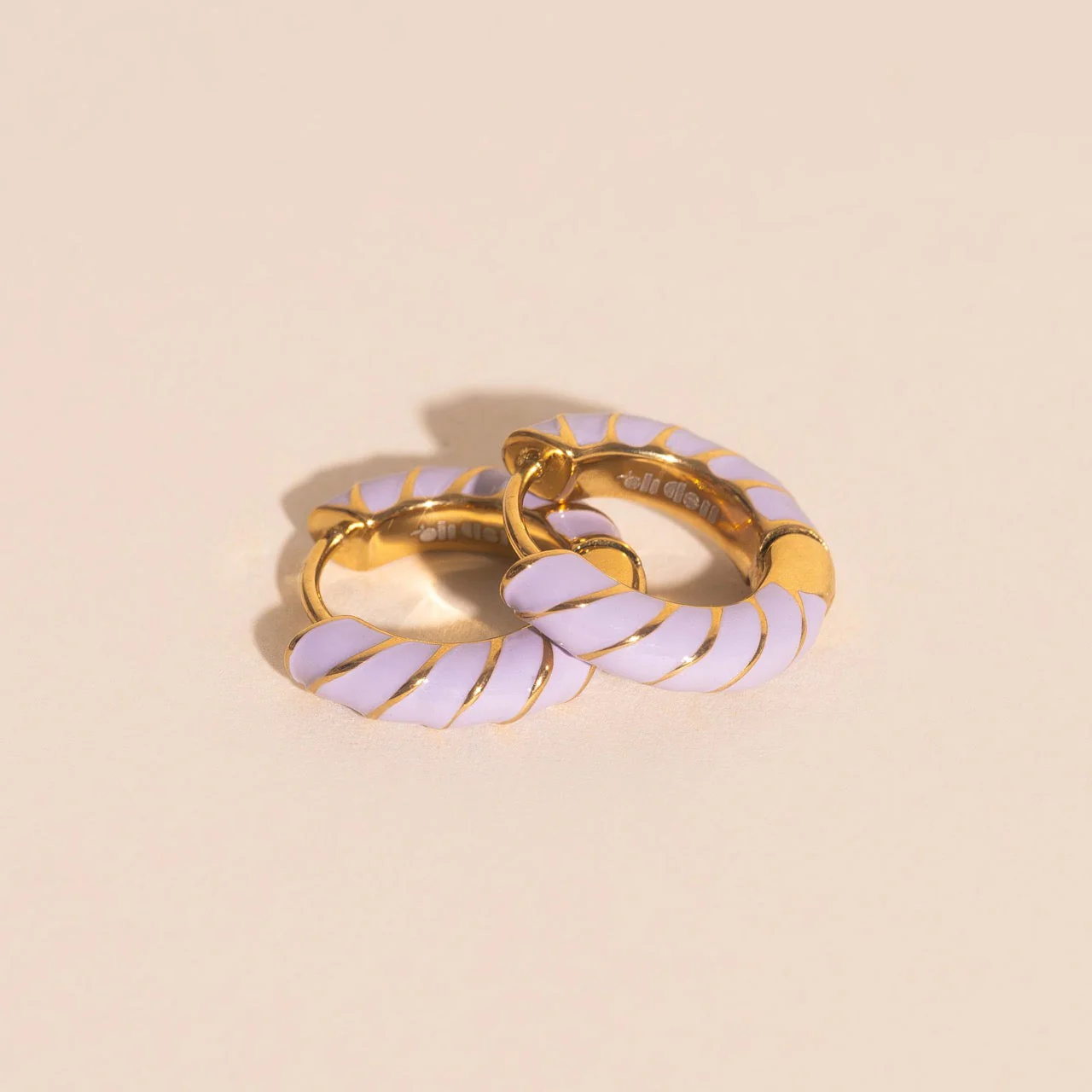 Color Chunky Rounded Huggie Hoop Earrings - Image 3