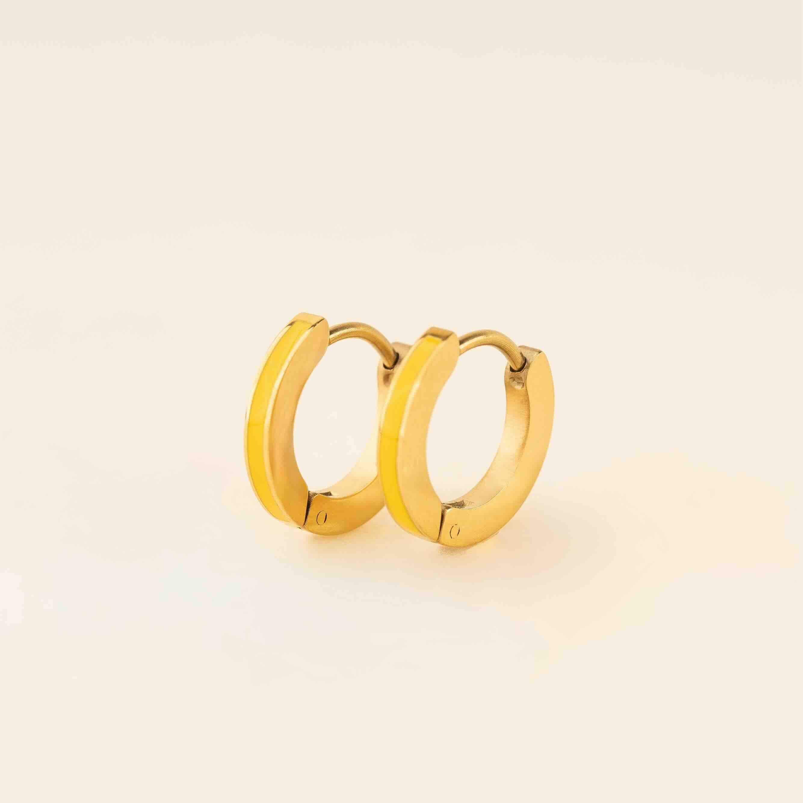 Color Huggie Hoop Earrings - Image 15