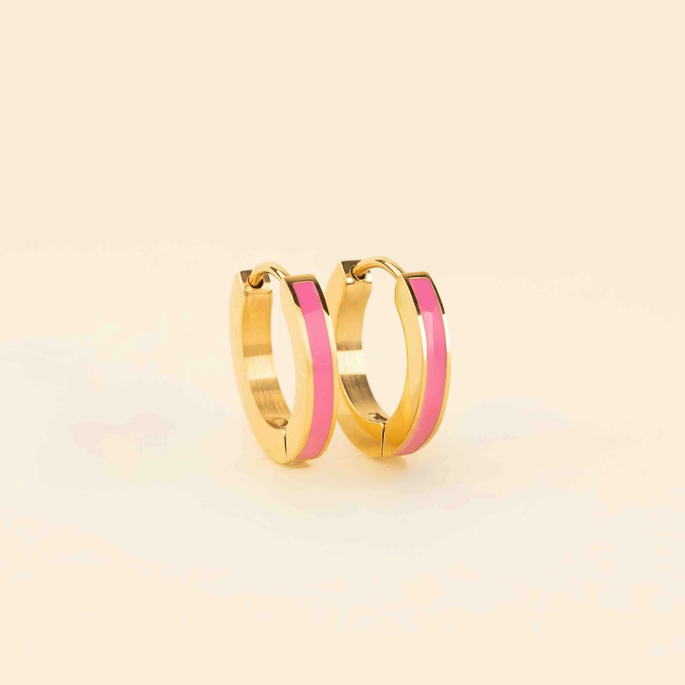 Color Huggie Hoop Earrings - Image 19
