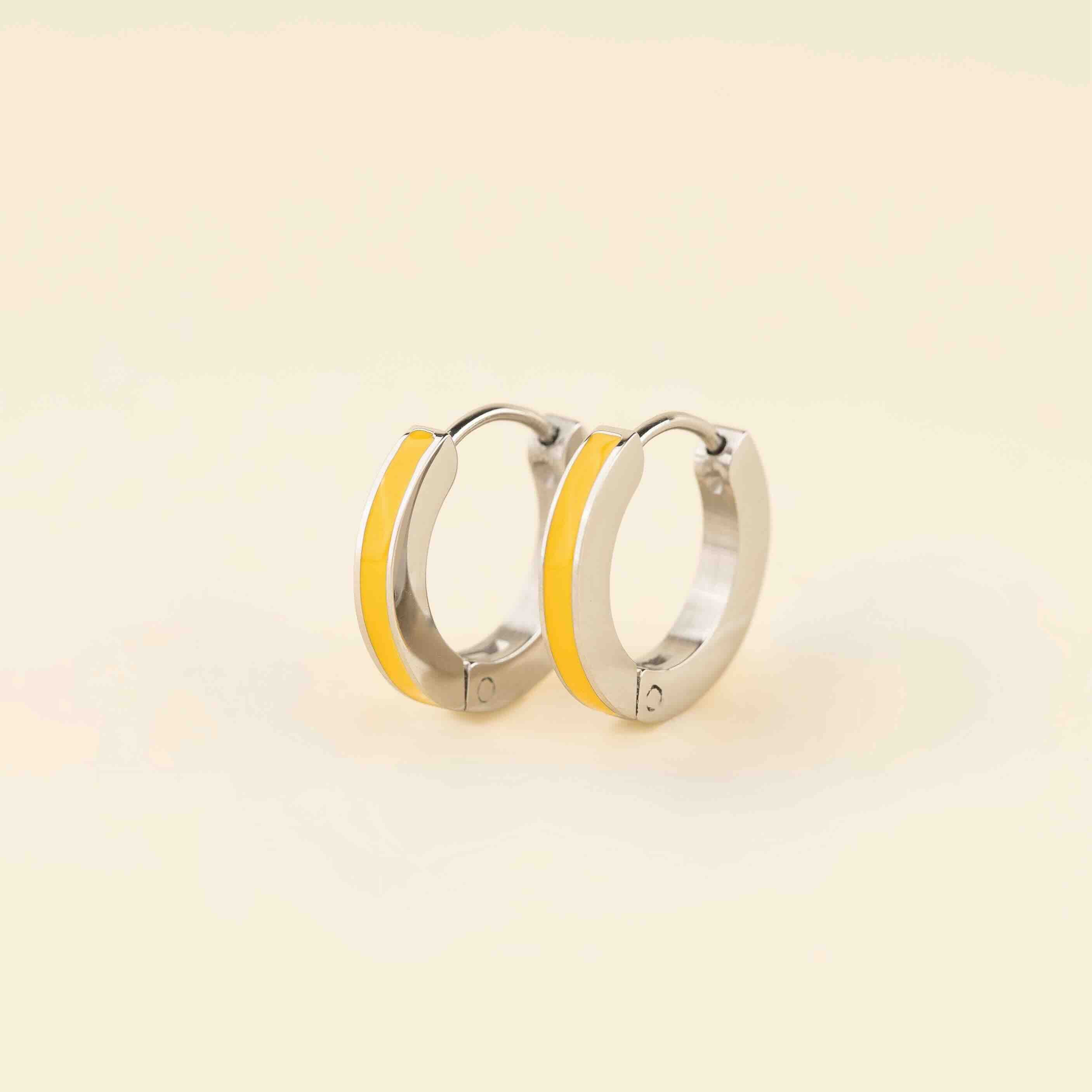 Color Huggie Hoop Earrings - Image 21