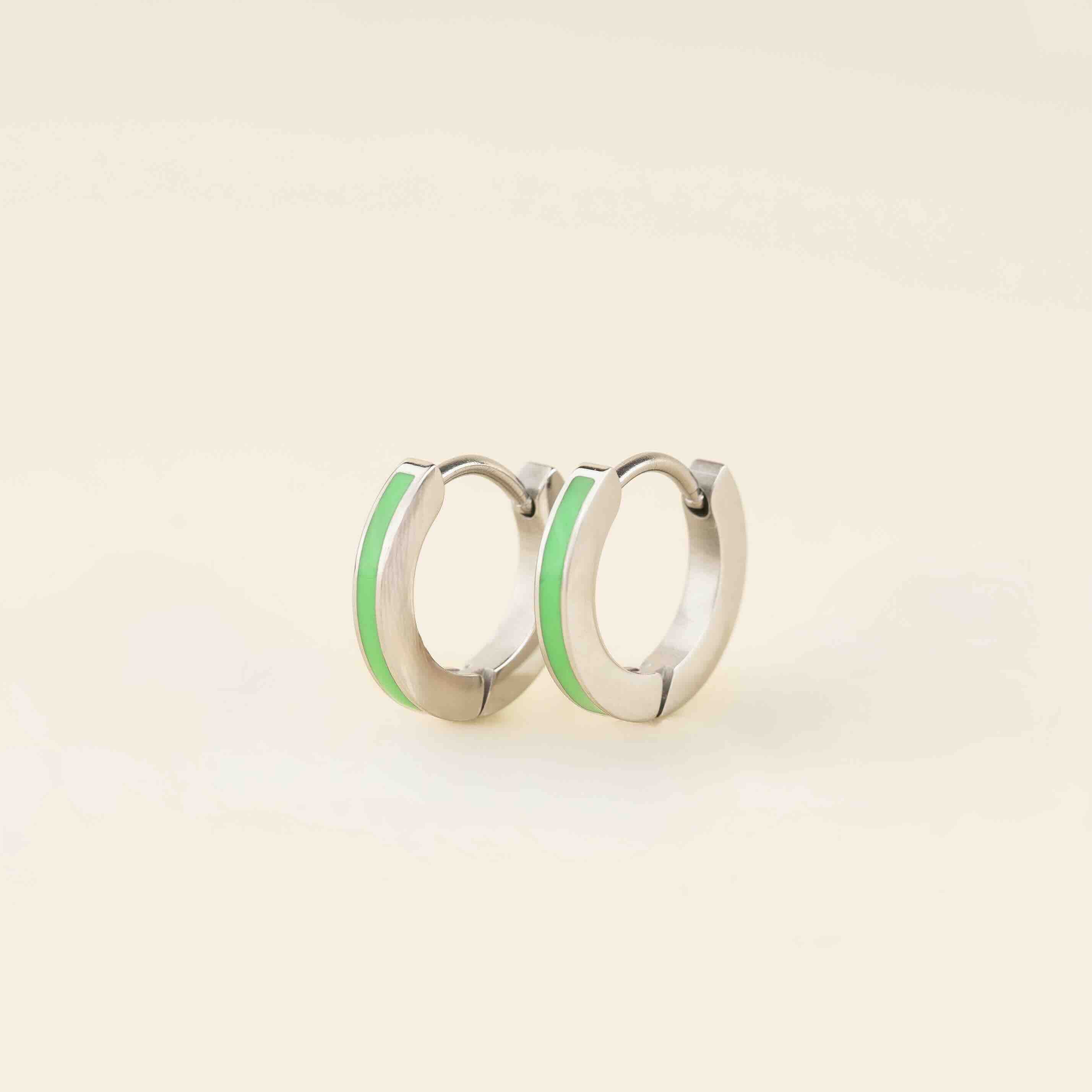 Color Huggie Hoop Earrings - Image 30