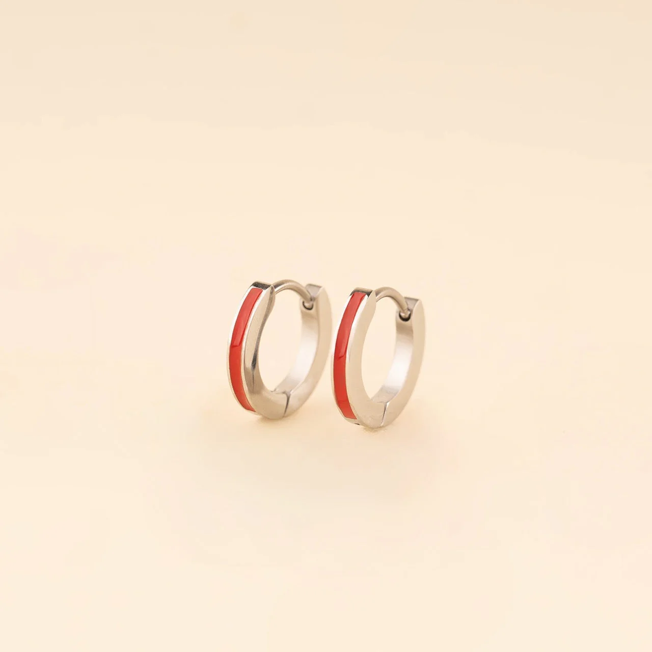 Color Huggie Hoop Earrings - Image 4