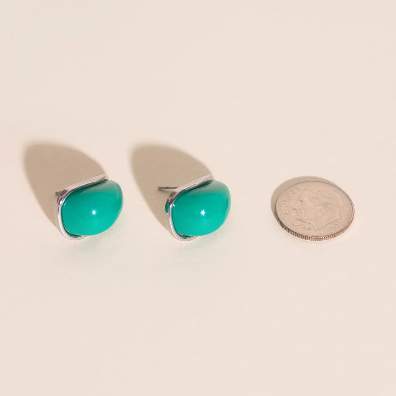 Color Pop Tear Drop Stud Earrings - Image 15