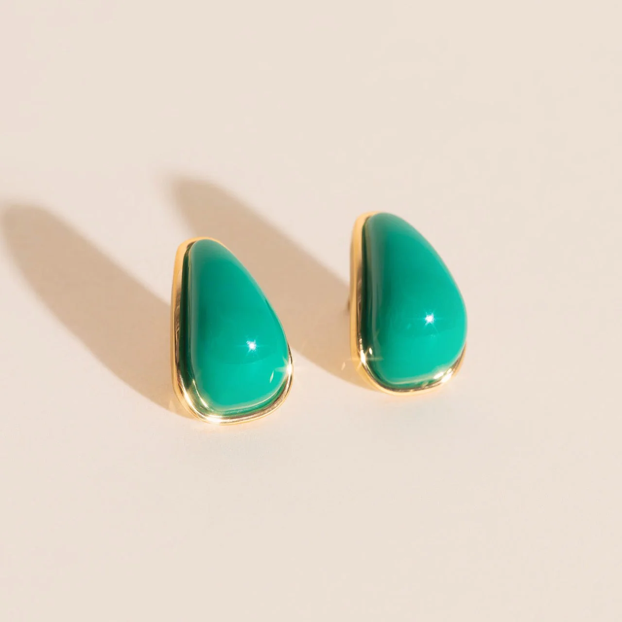 Color Pop Tear Drop Stud Earrings - Image 2