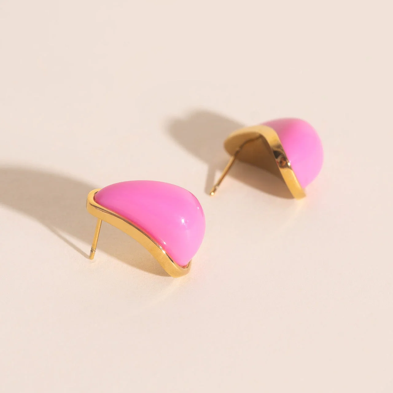 Color Pop Tear Drop Stud Earrings - Image 6