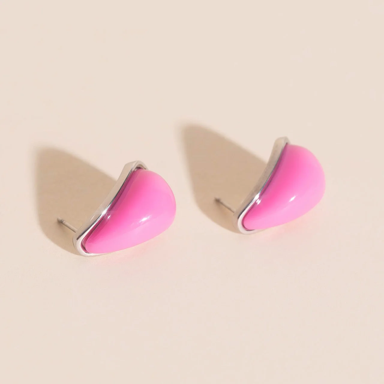 Color Pop Tear Drop Stud Earrings - Image 7