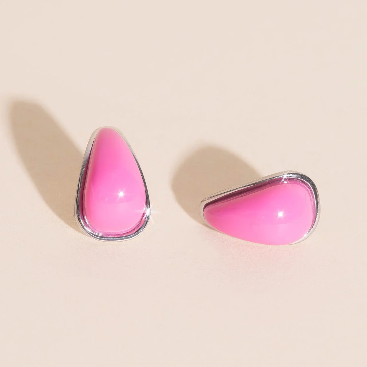 Color Pop Tear Drop Stud Earrings - Image 8