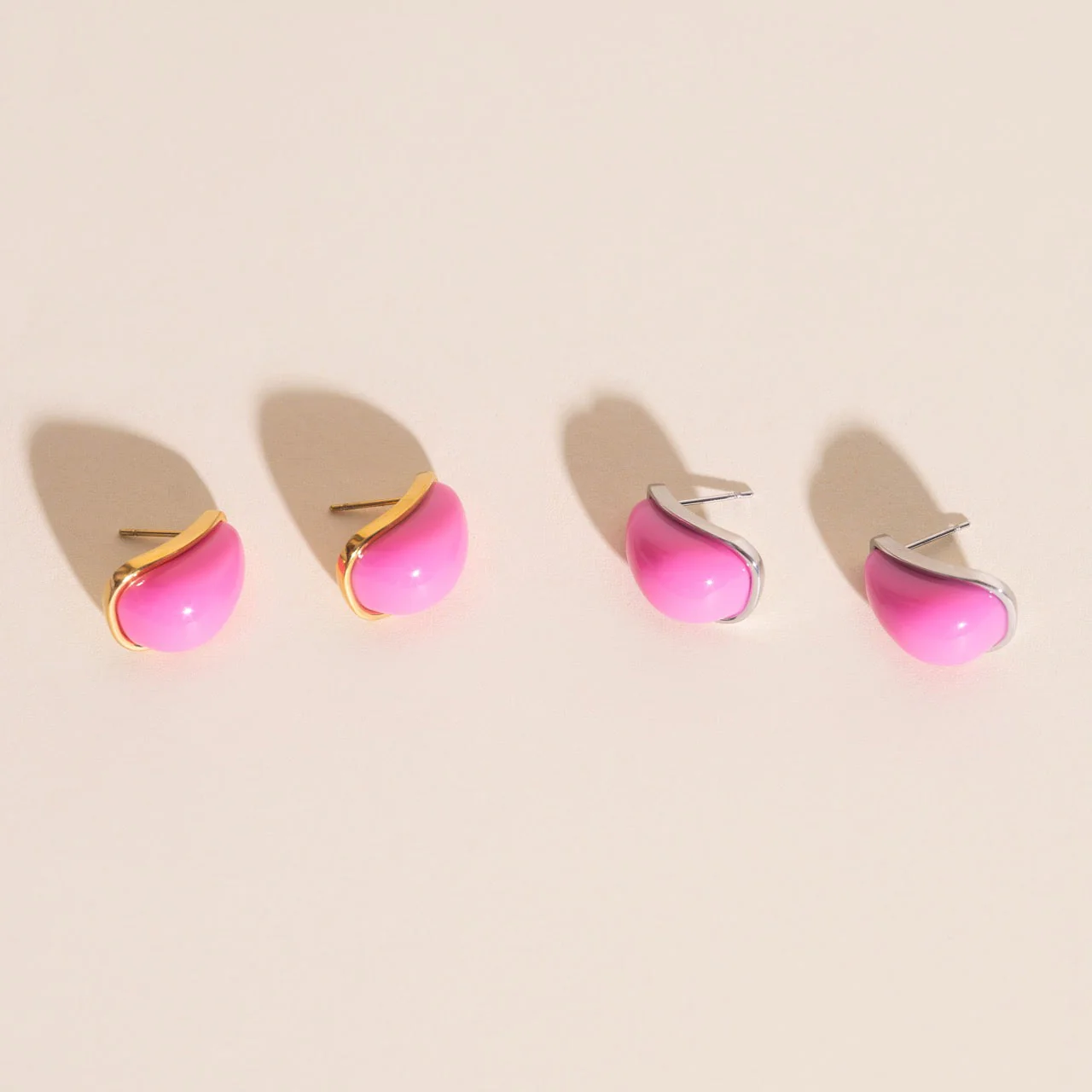 Color Pop Tear Drop Stud Earrings - Image 9