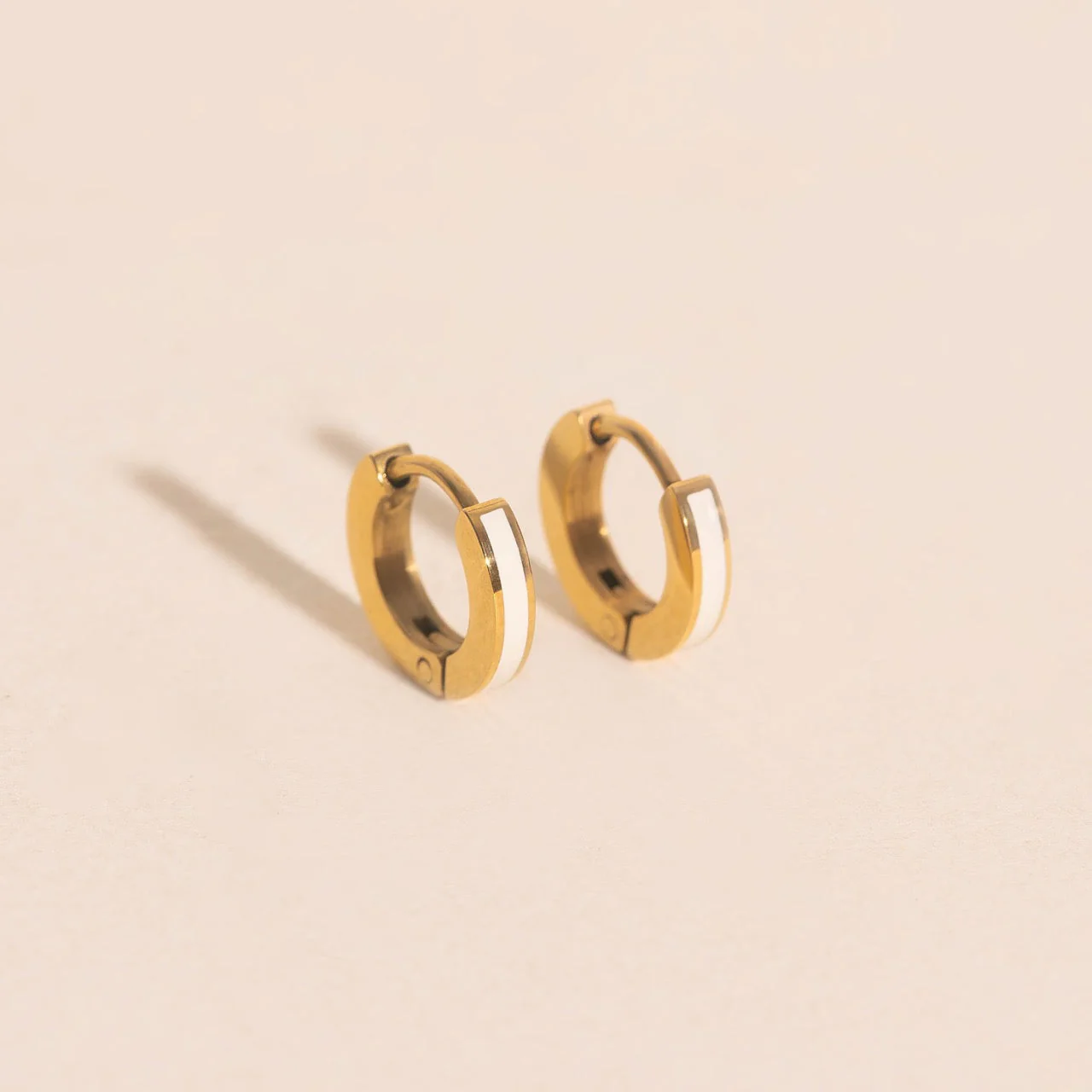 Color Tiny Huggie Hoop Earrings - Image 15