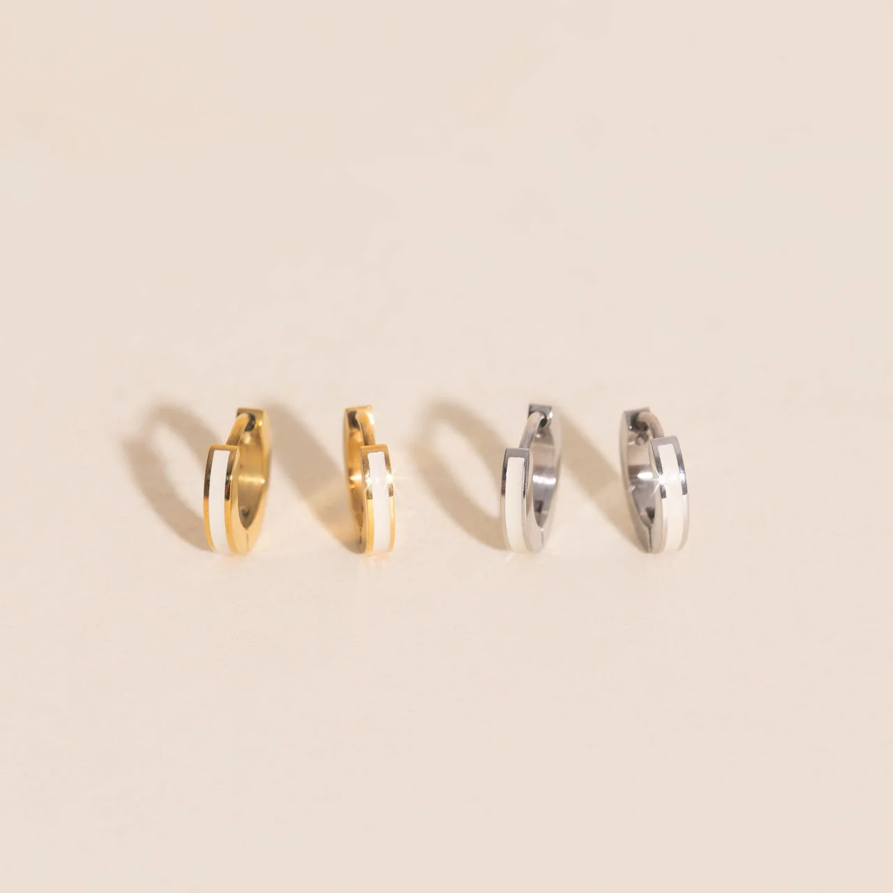 Color Tiny Huggie Hoop Earrings - Image 16